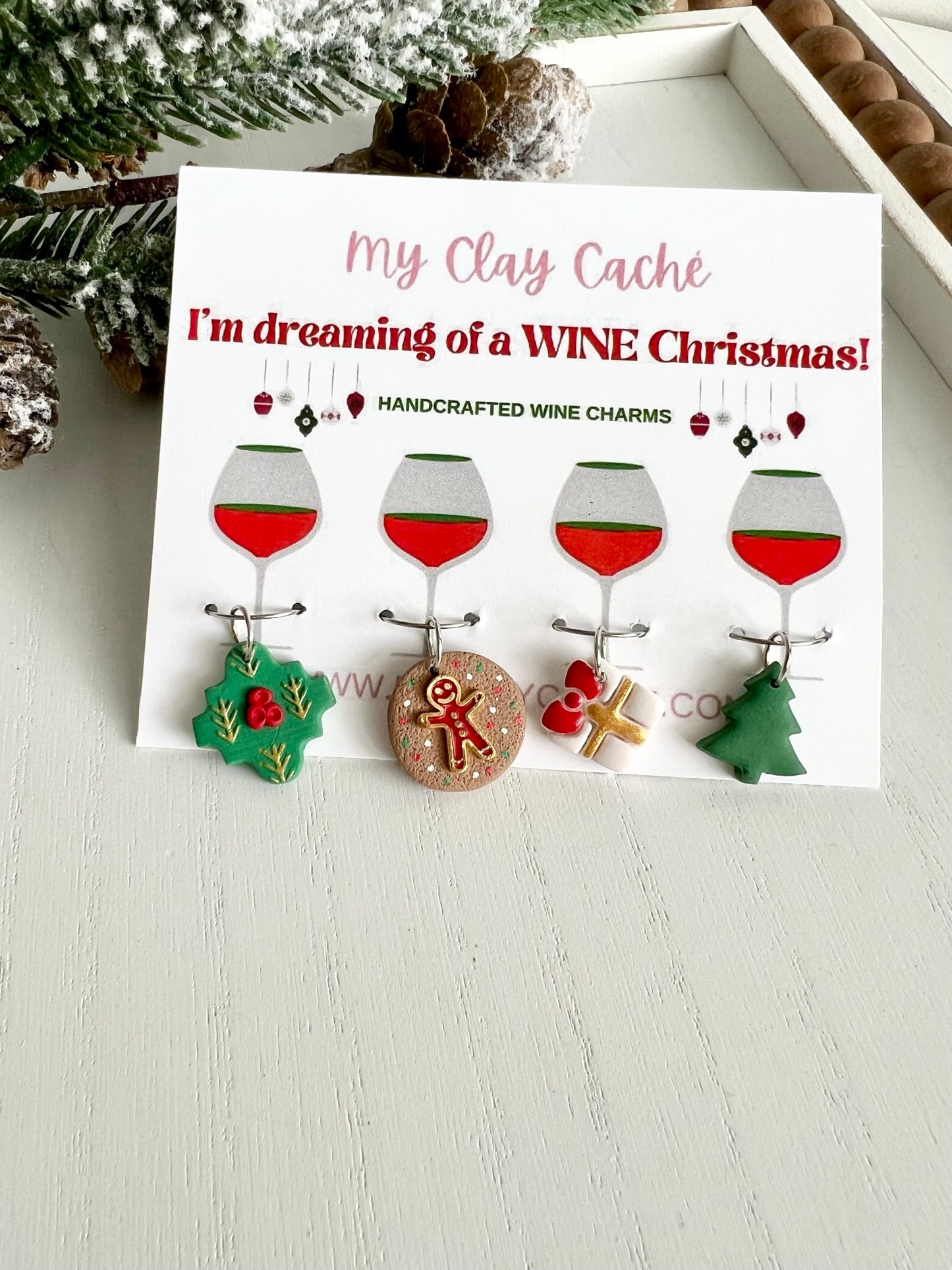 Christmas Wine Charms