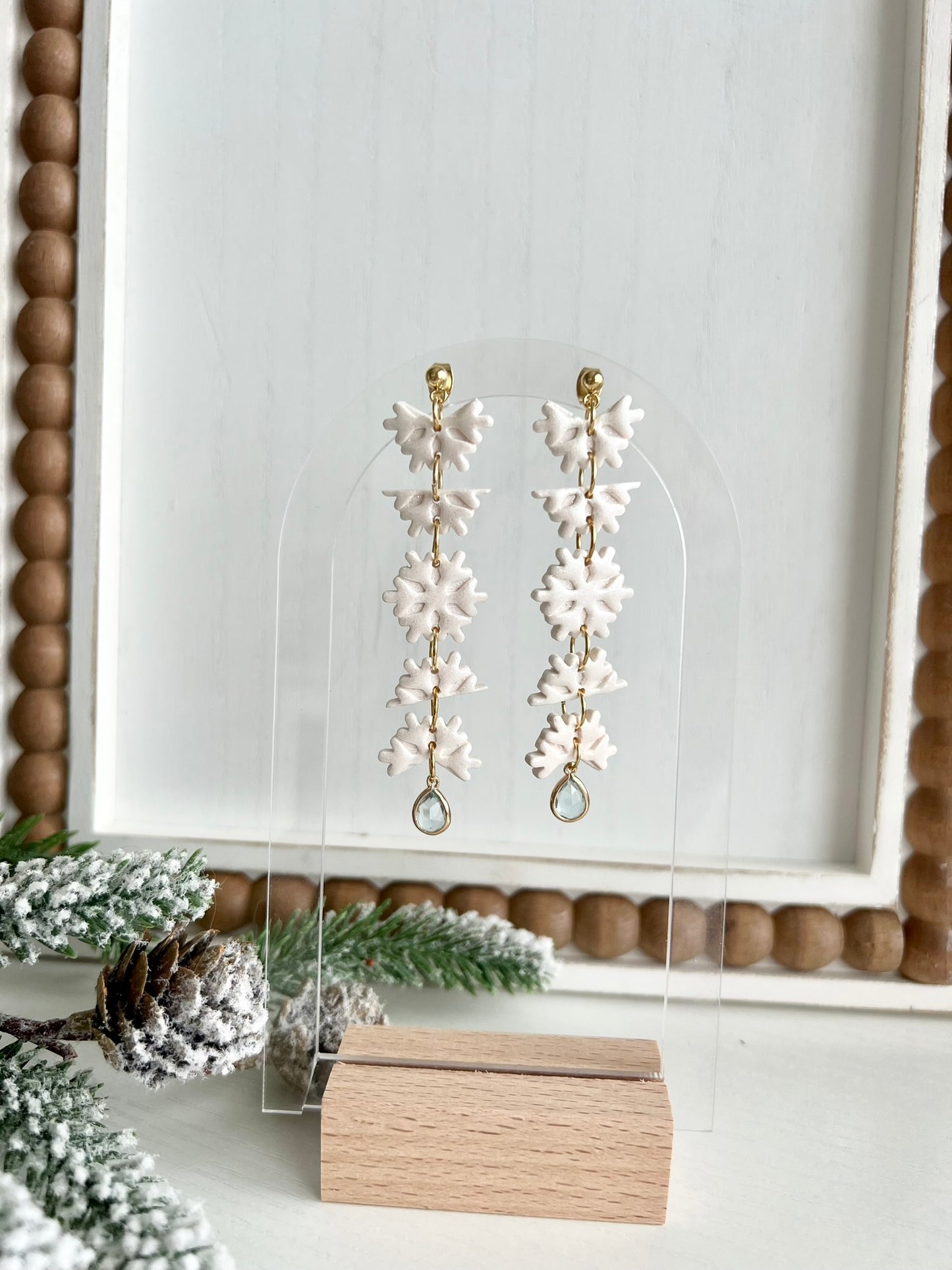 Snowflake Moon Phase Dangles