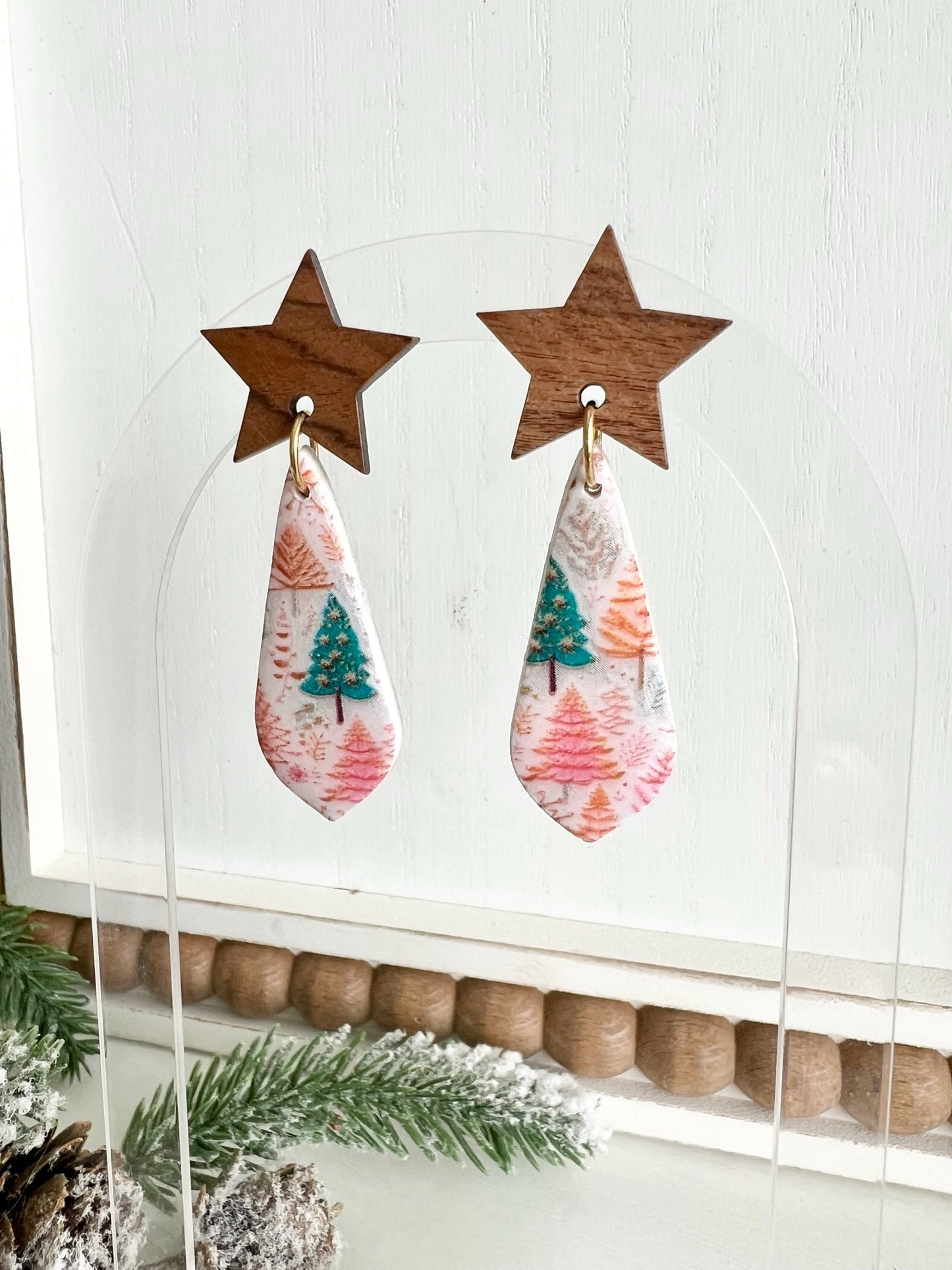 Christmas Print Dangles
