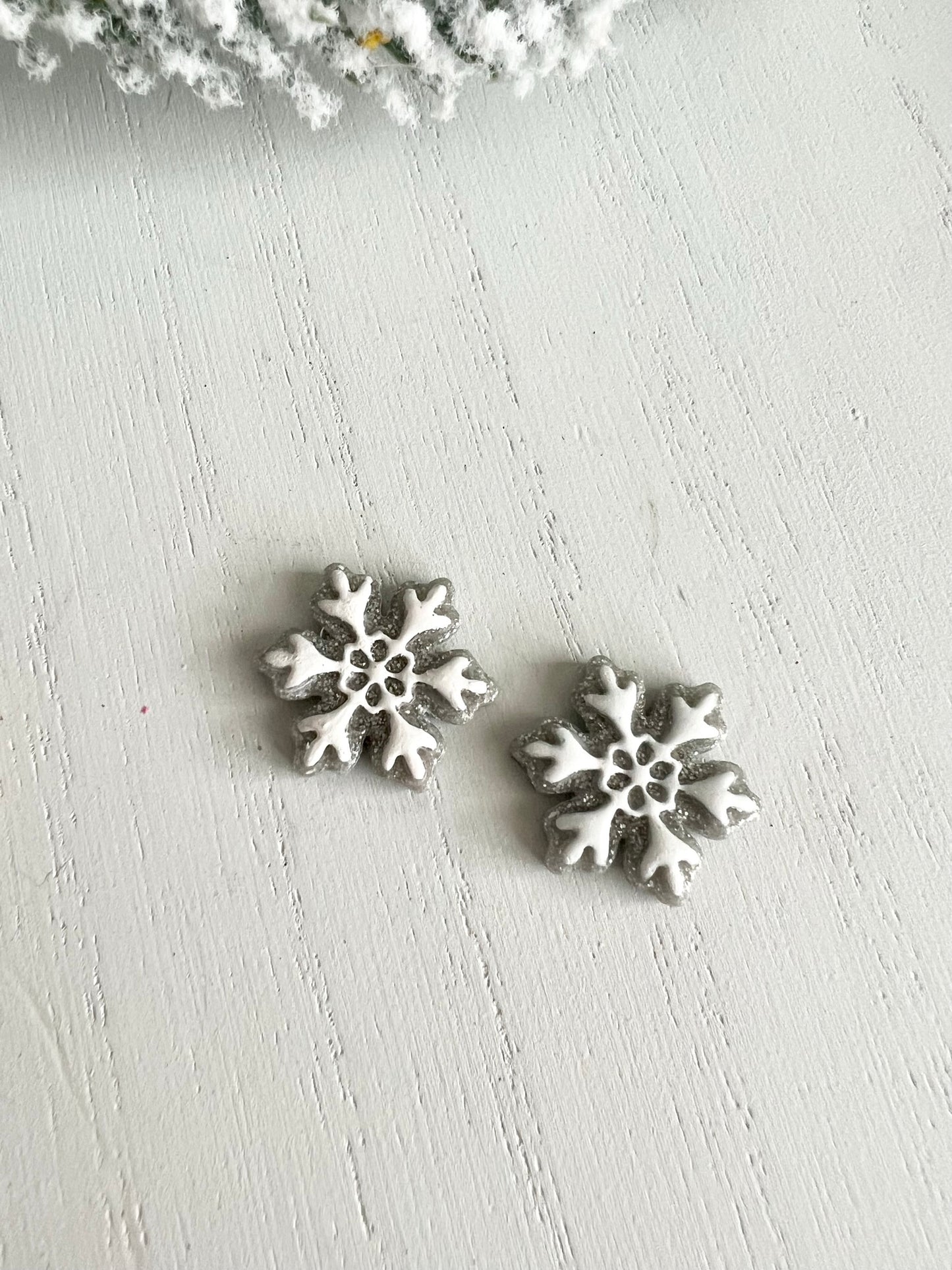 Gold/Silver Snowflake Studs/Hoops
