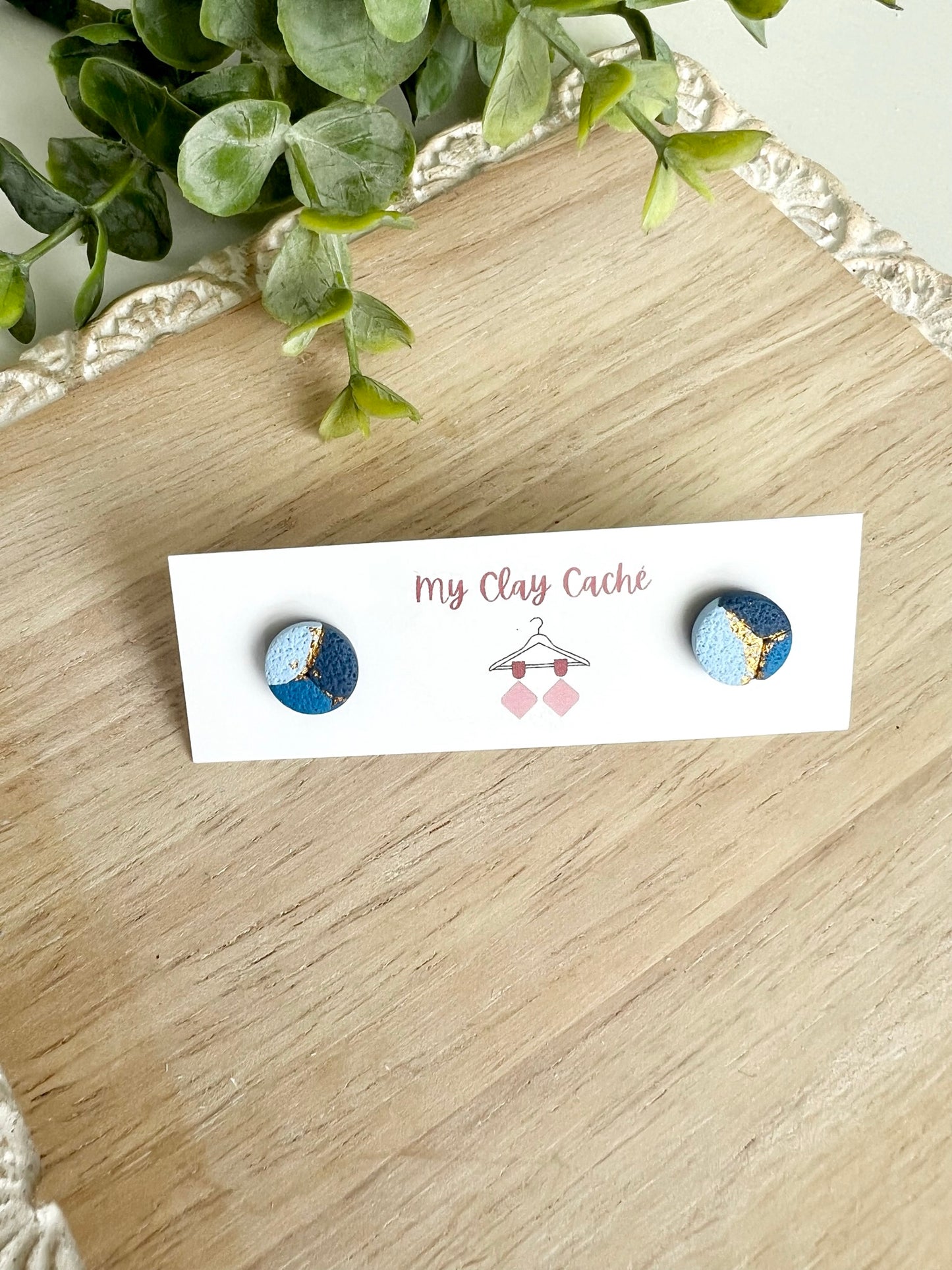 Shades of Blue Dainty Studs