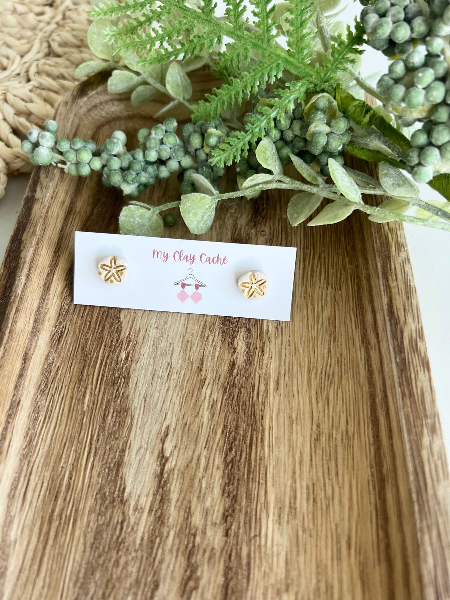 Sand Dollar Mini Studs