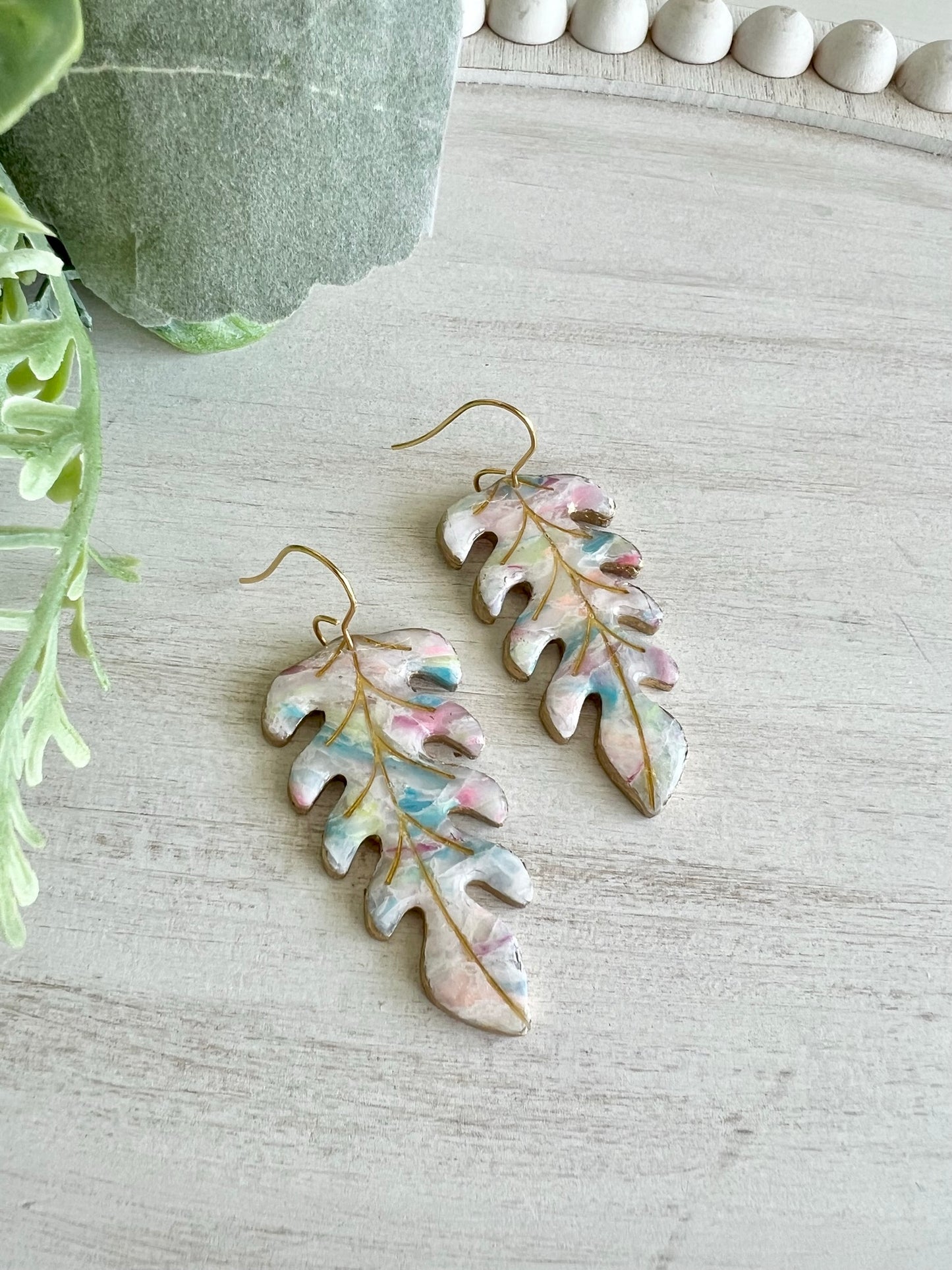 Colorful Leaf Dangles