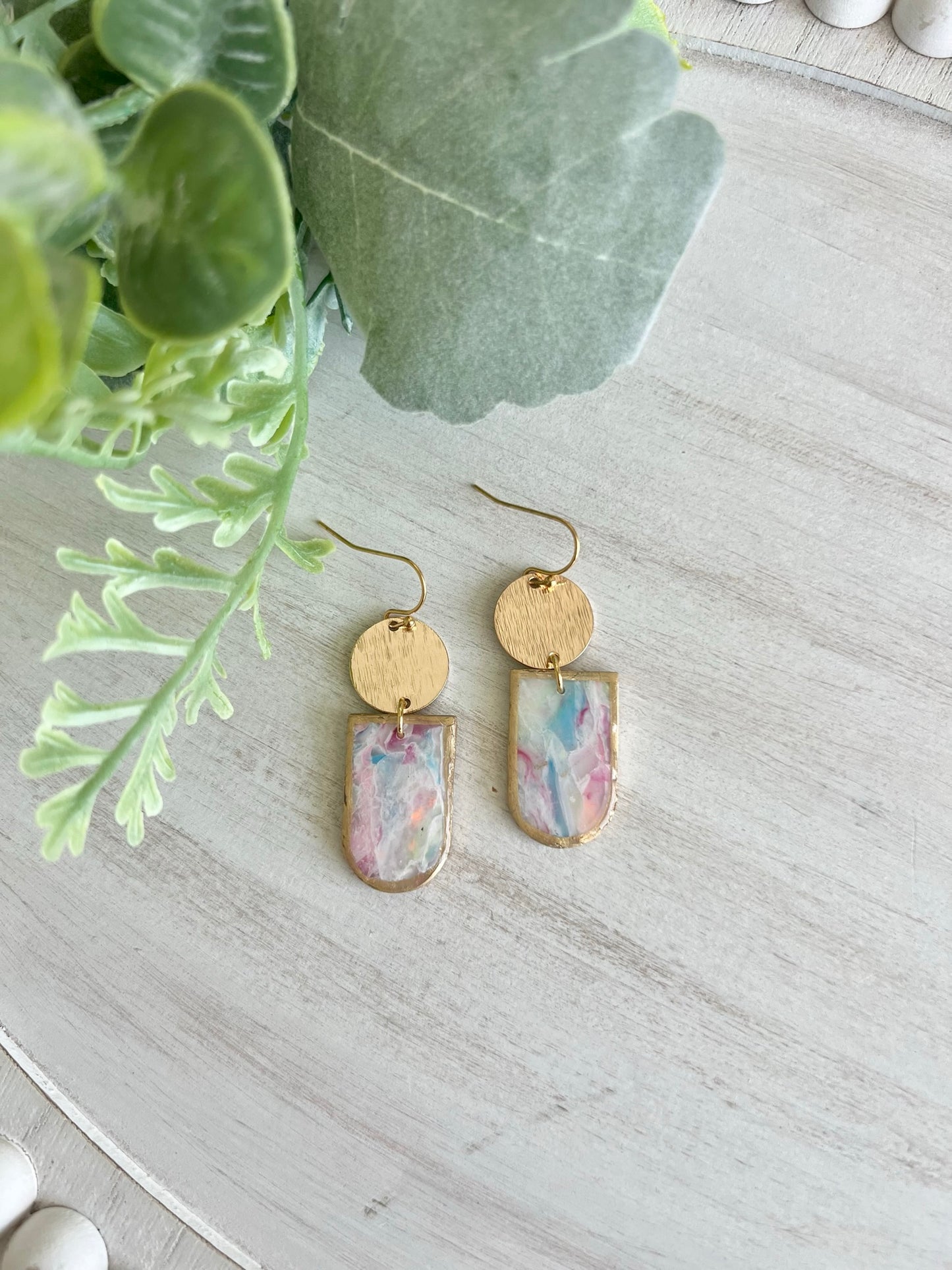 Colorful Pendant Drop Earrings