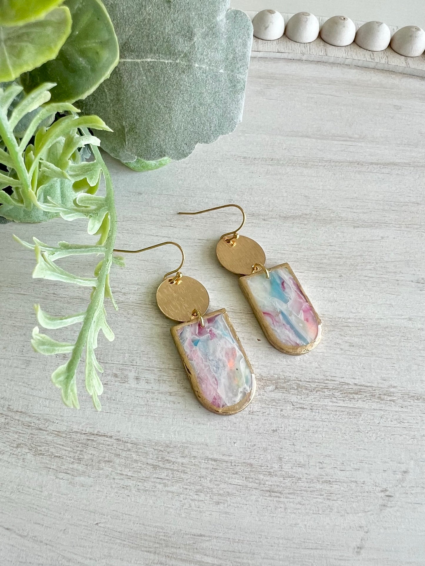 Colorful Pendant Drop Earrings