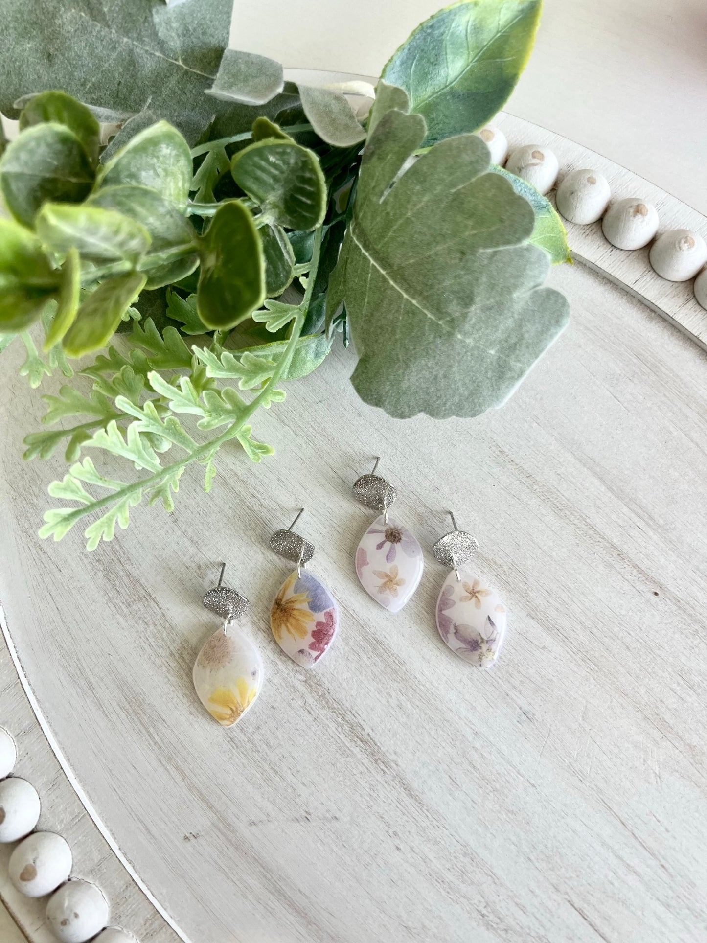 Translucent Floral Dainty Earrings