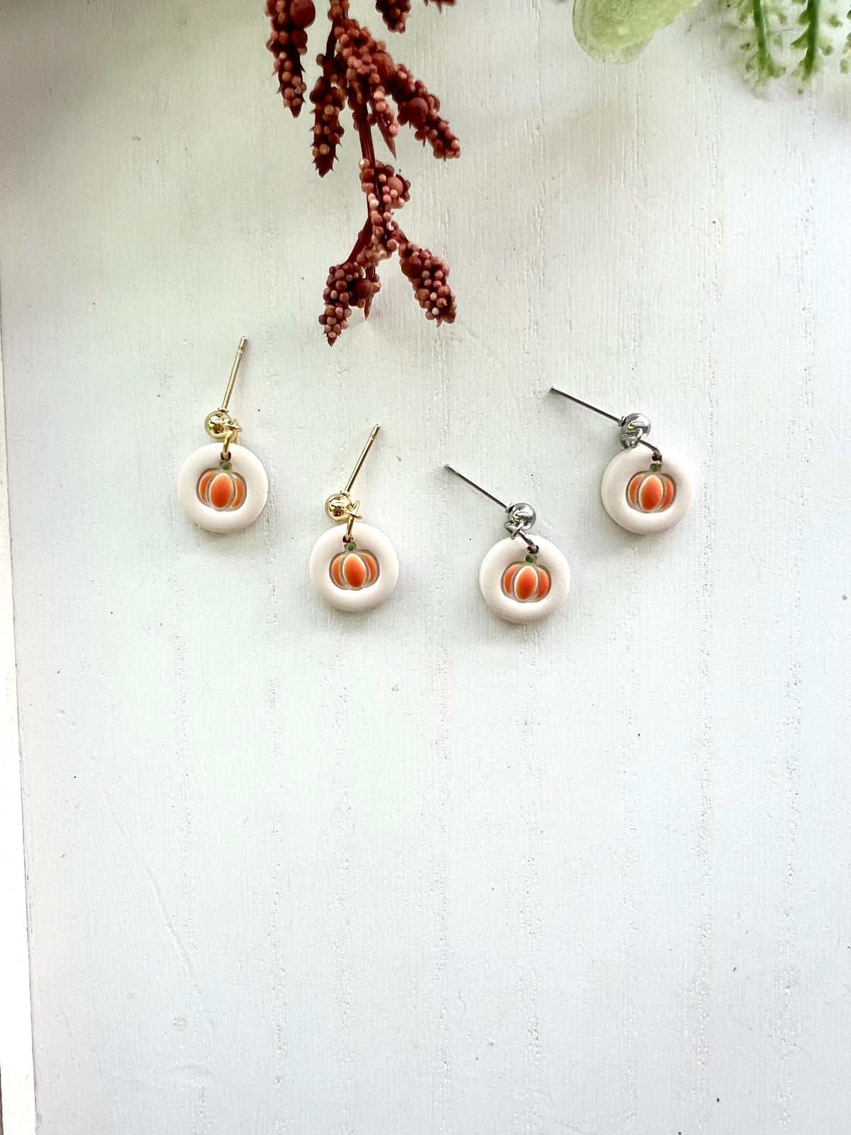 Dainty Pumpkin Dangles