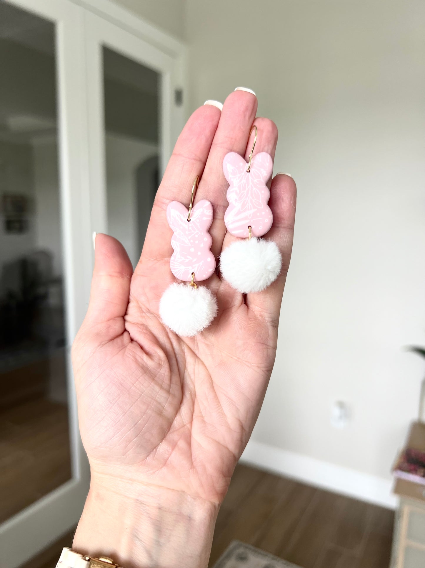 Boho Bunny Tail Dangles