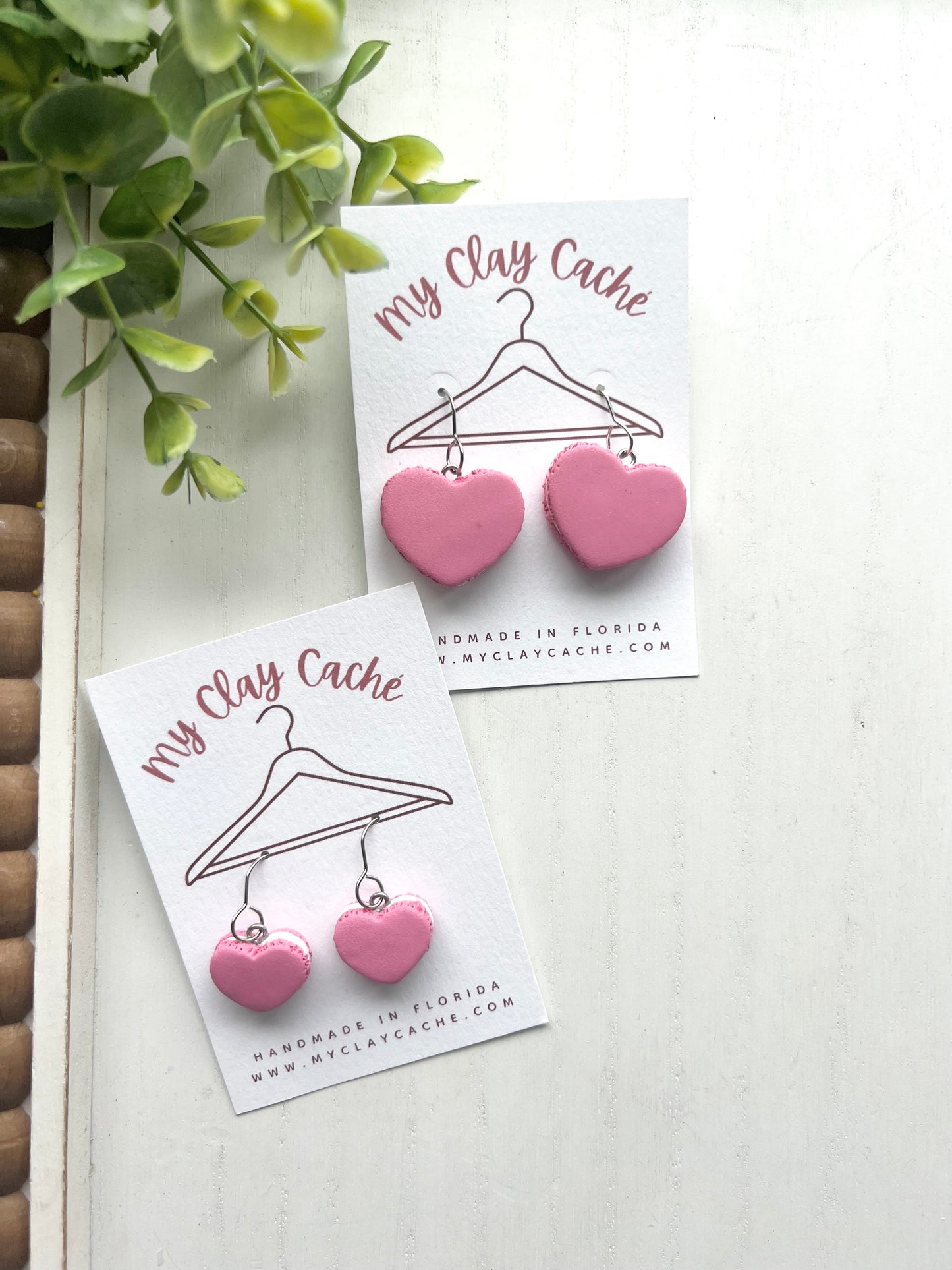 Macaroon Heart Dangles