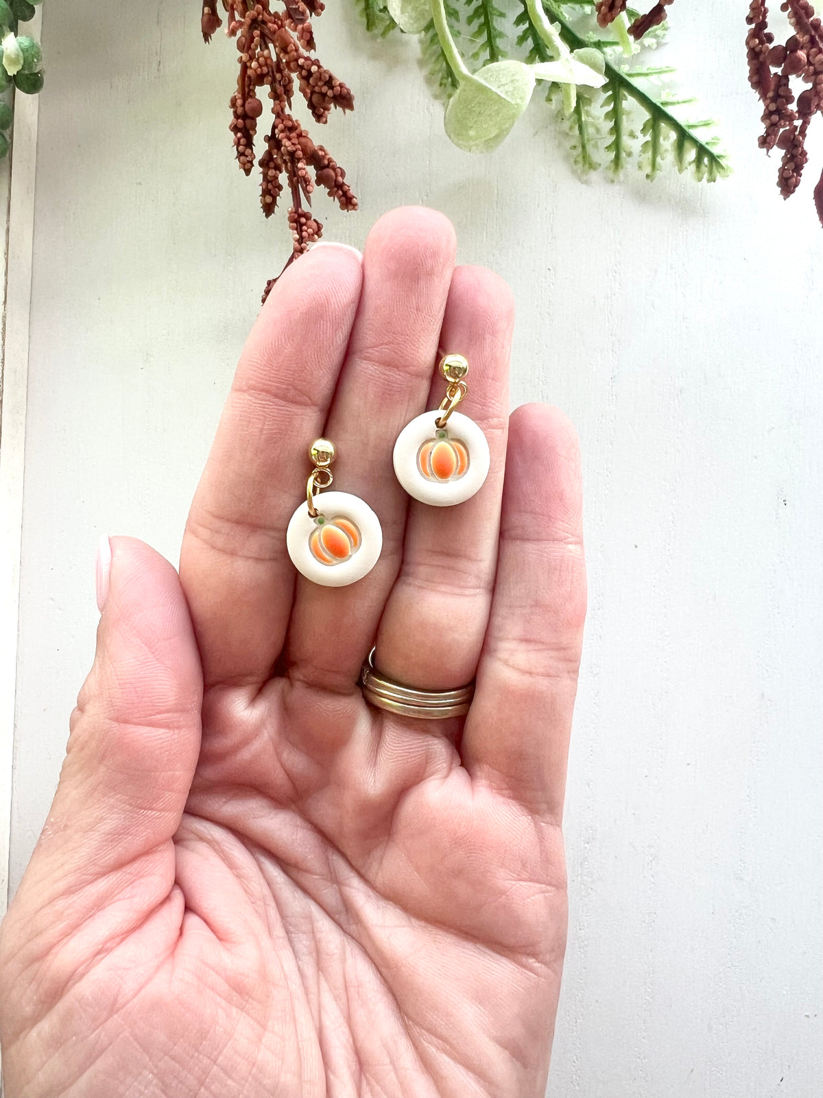 Dainty Pumpkin Dangles
