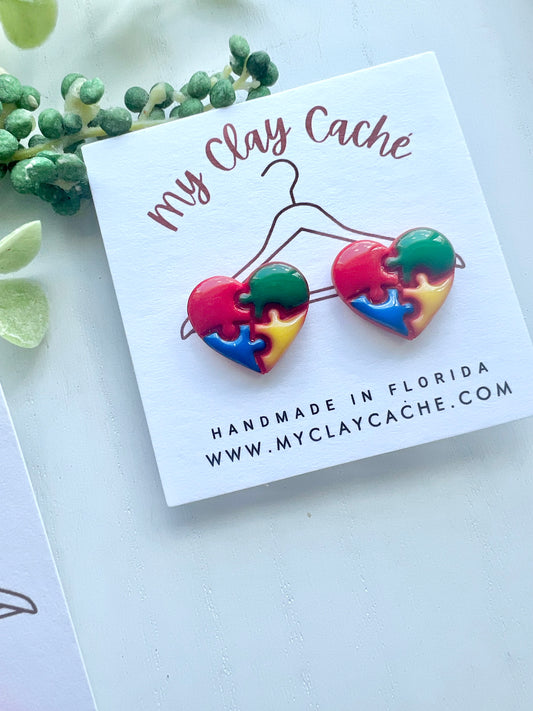 Autistic Awareness Puzzle Earrings (various styles)