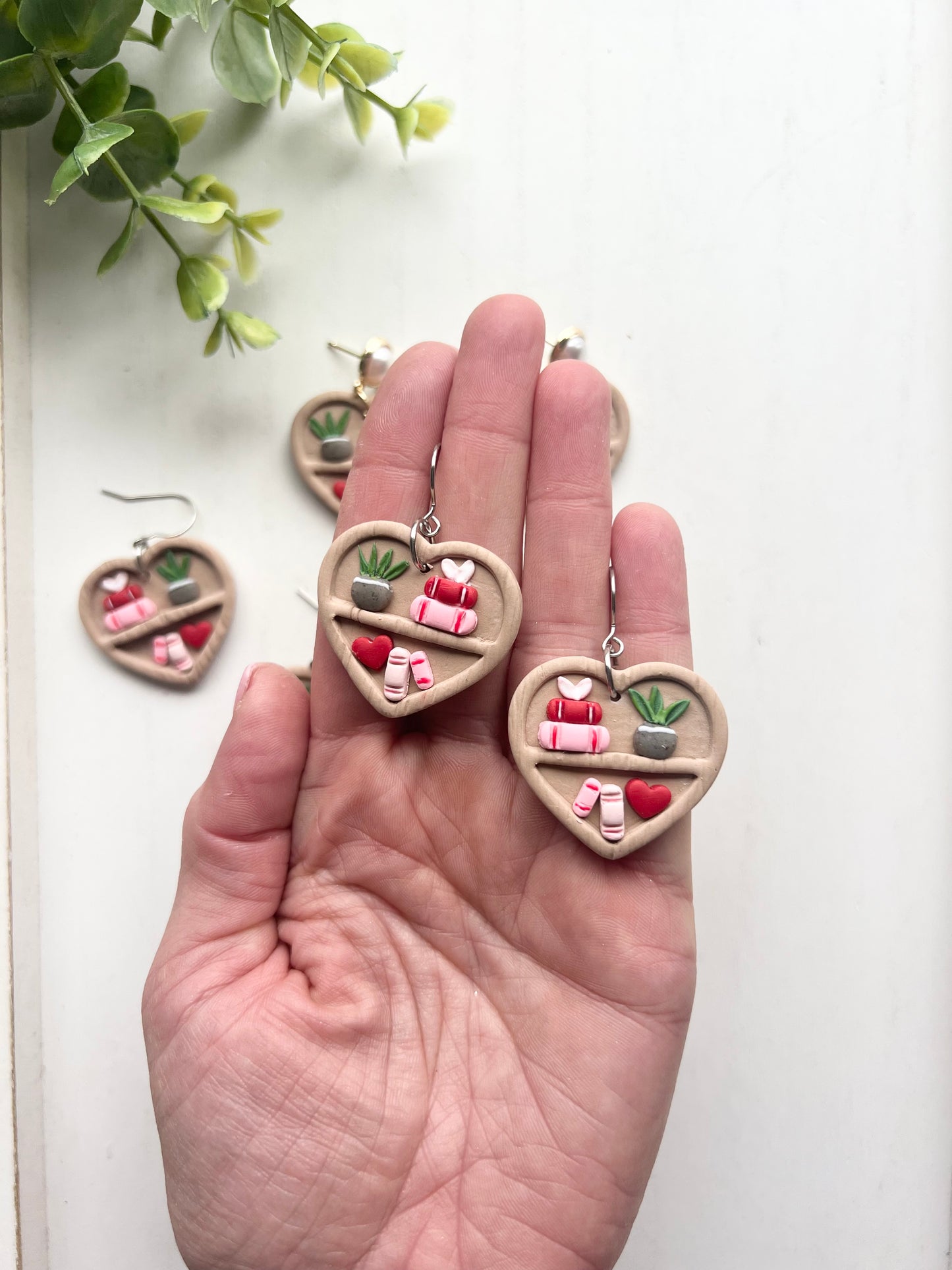 Heart Bookshelf Dangles