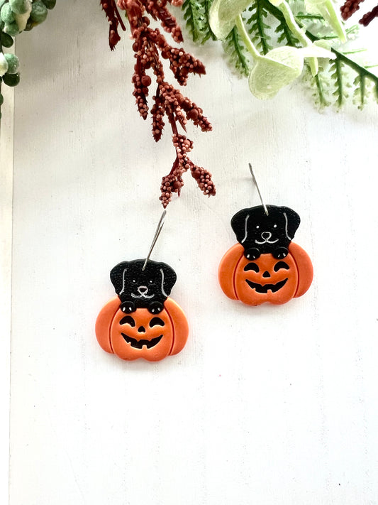 Pumpkin Puppy Dangles