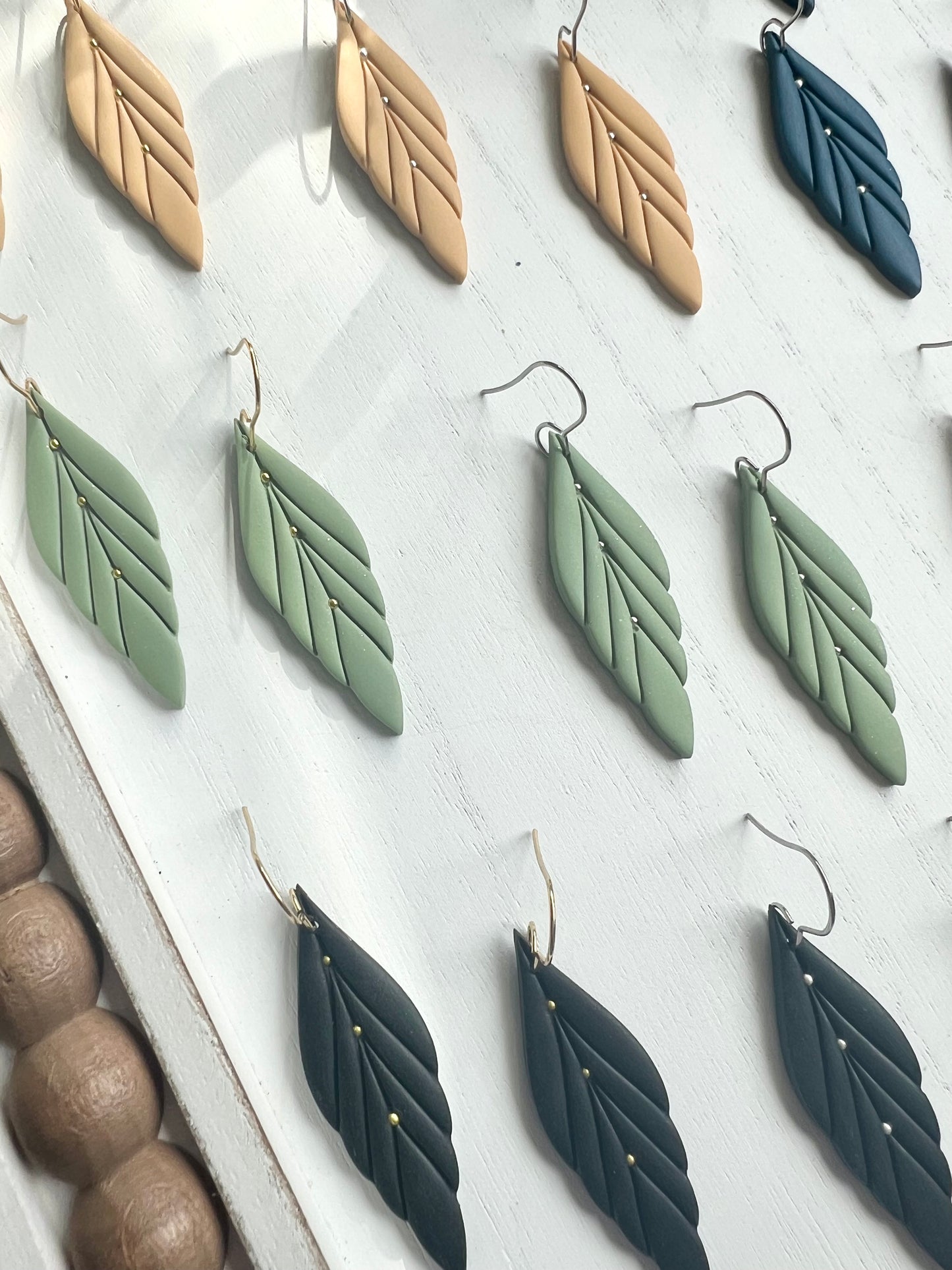 Beaded Leaf Dangles