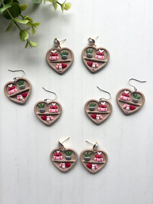 Heart Bookshelf Dangles
