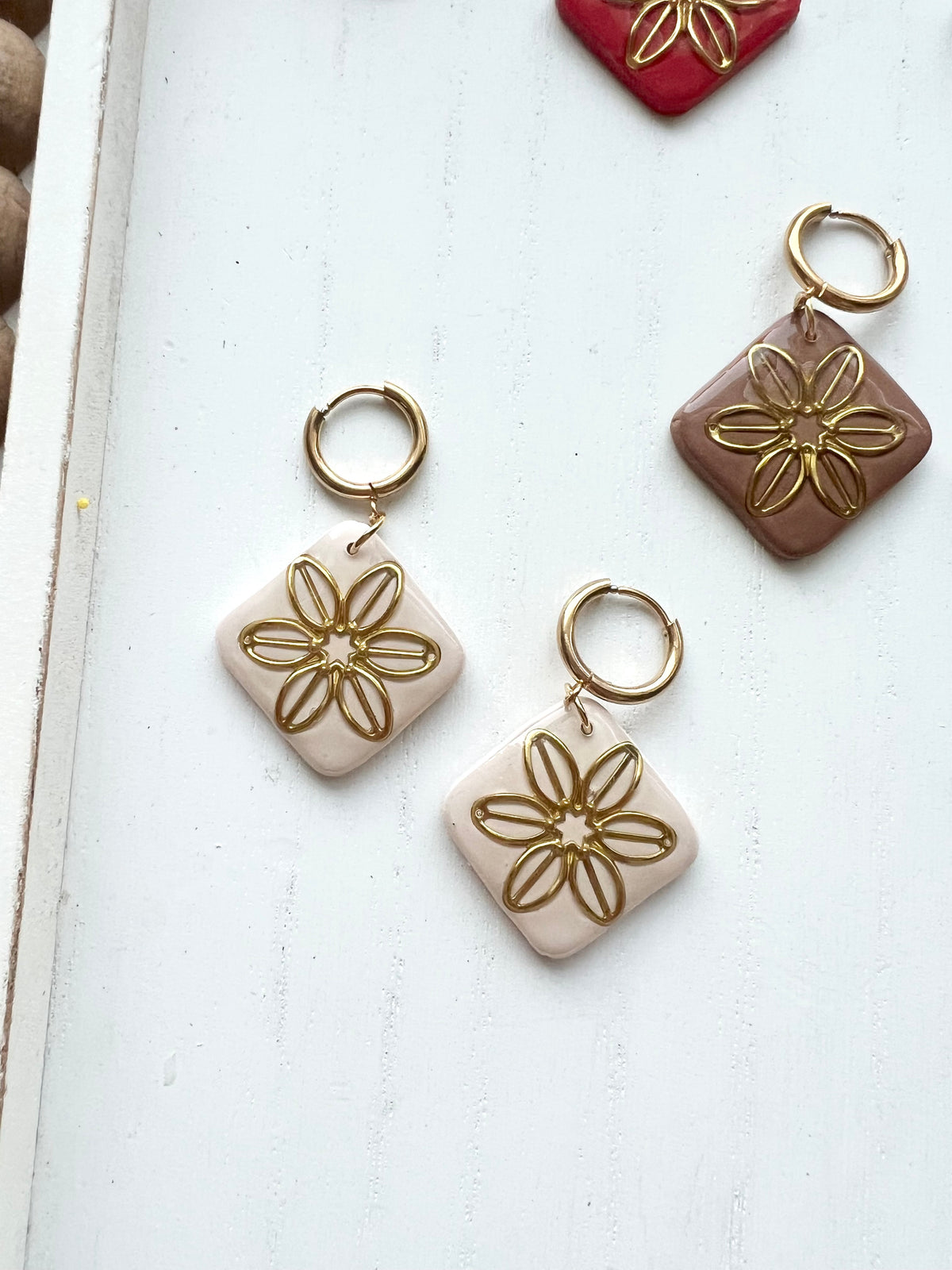 Flower Square Dangles