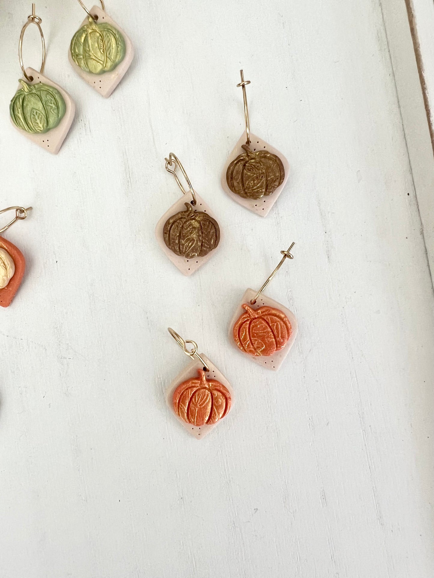 Dainty Pumpkin Hoops