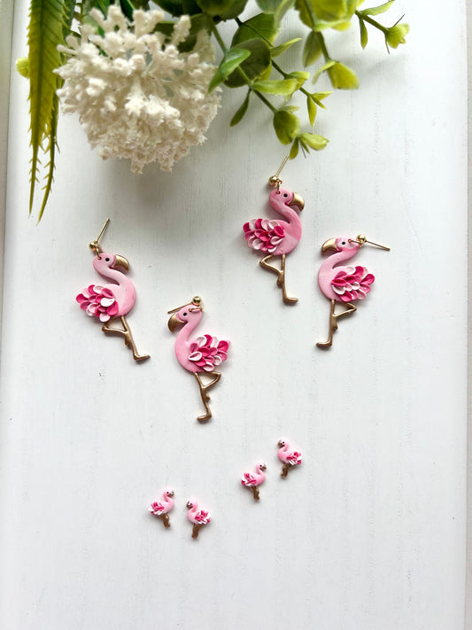 Flamingo Dangles and Studs