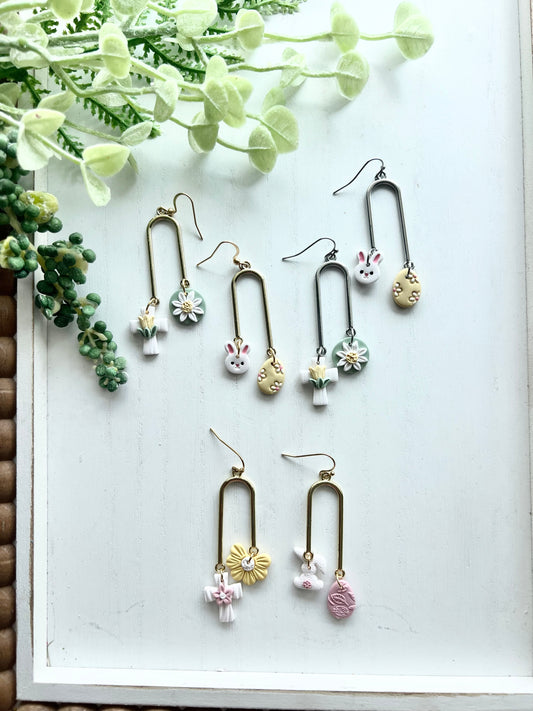 Asymmetrical Easter Dangles