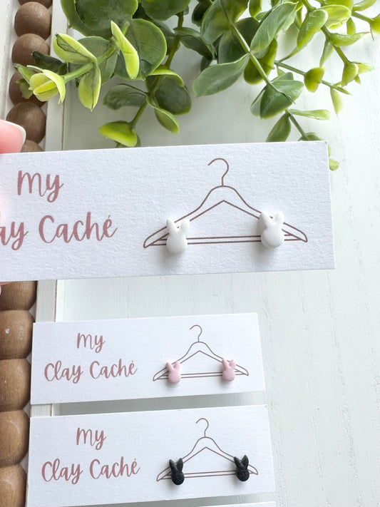 Mini Bunny and Cross Studs