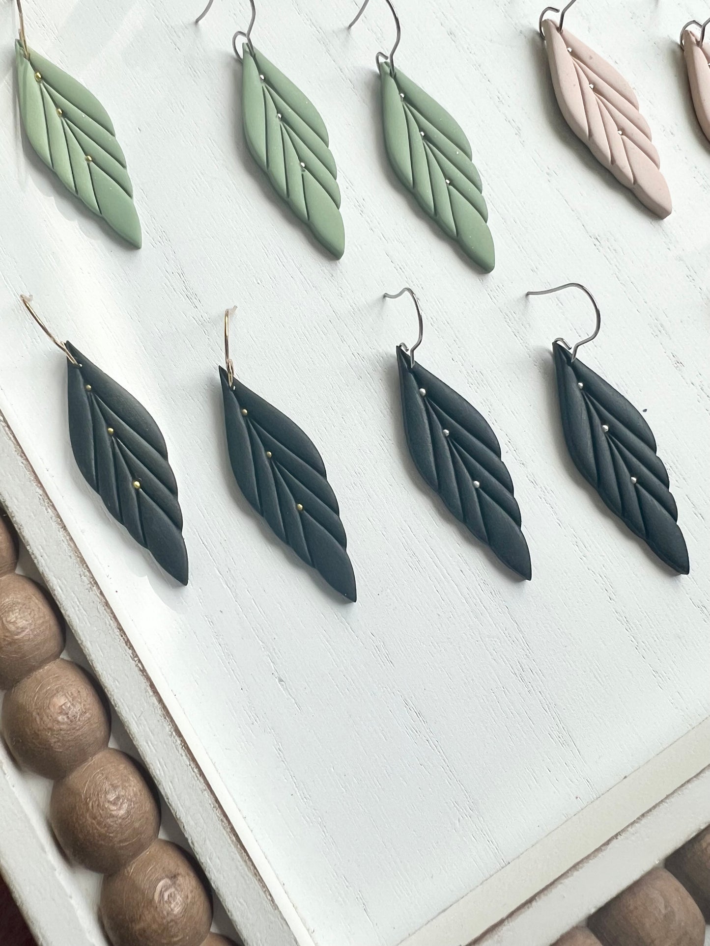 Beaded Leaf Dangles