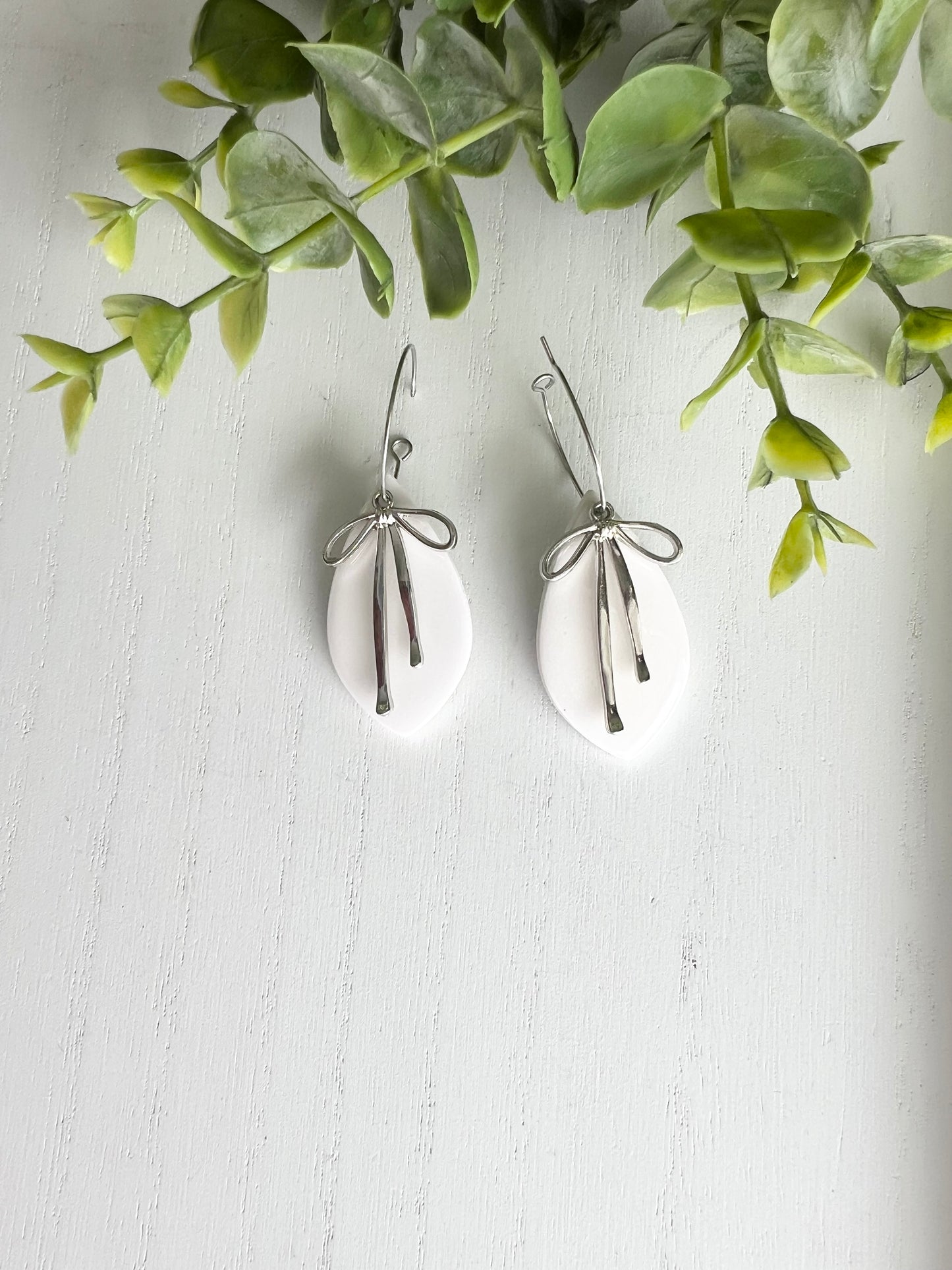 Resin Drop Bow Dangles