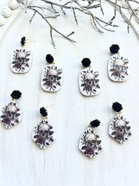 Rose Skull Dangles (various styles)