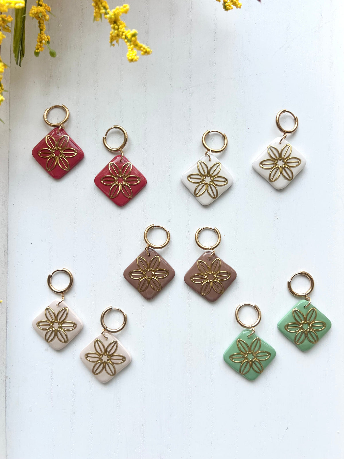 Flower Square Dangles