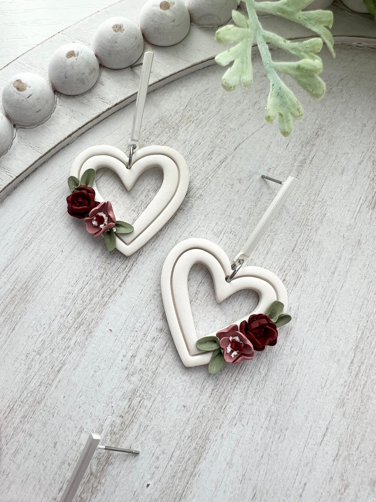 Floral Heart Dangles