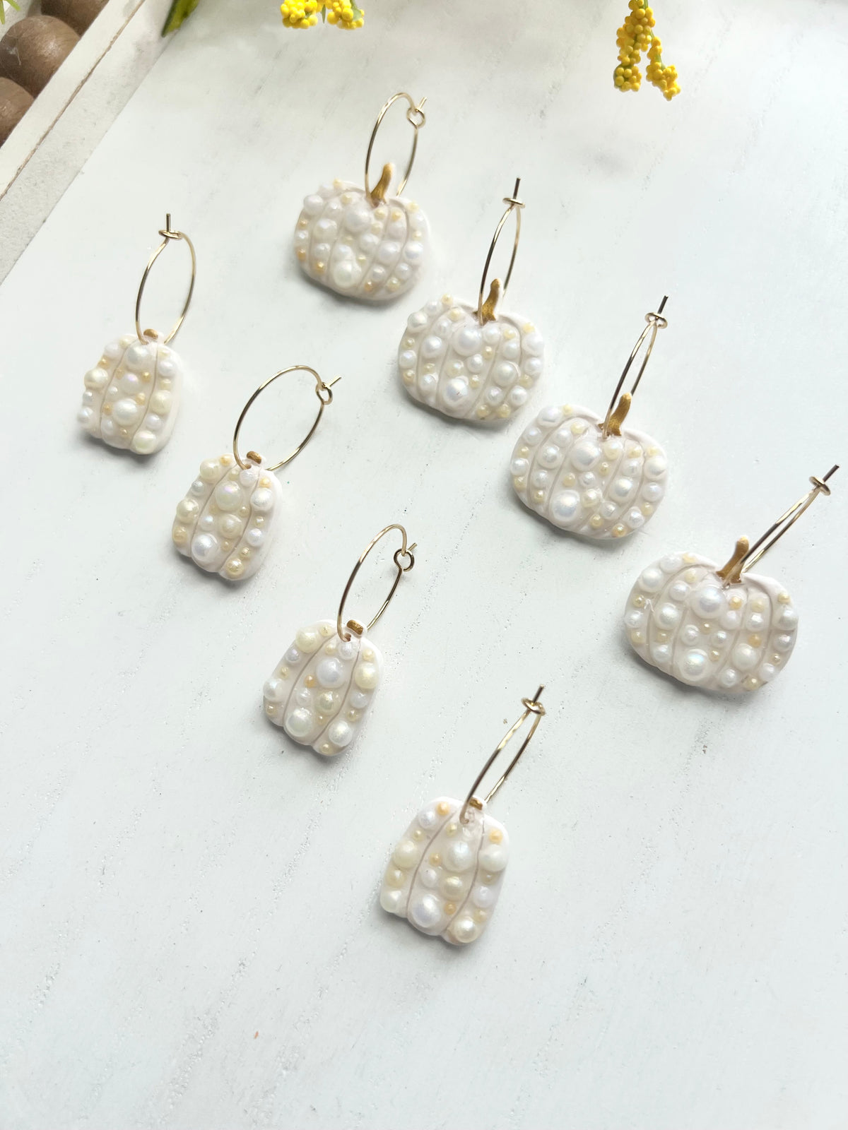 White Beaded Pumpkins