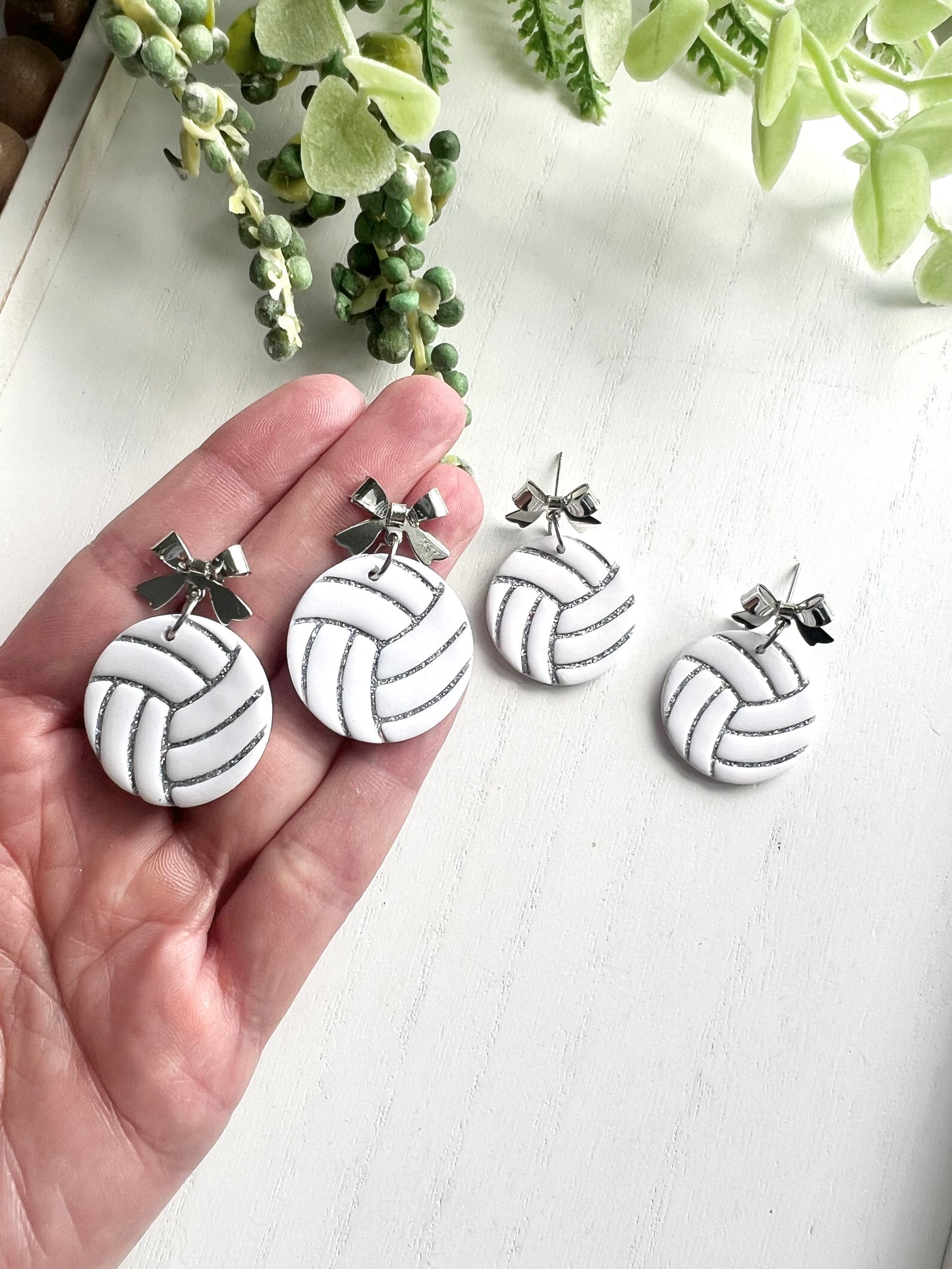 Volleyball Glitter Dangles