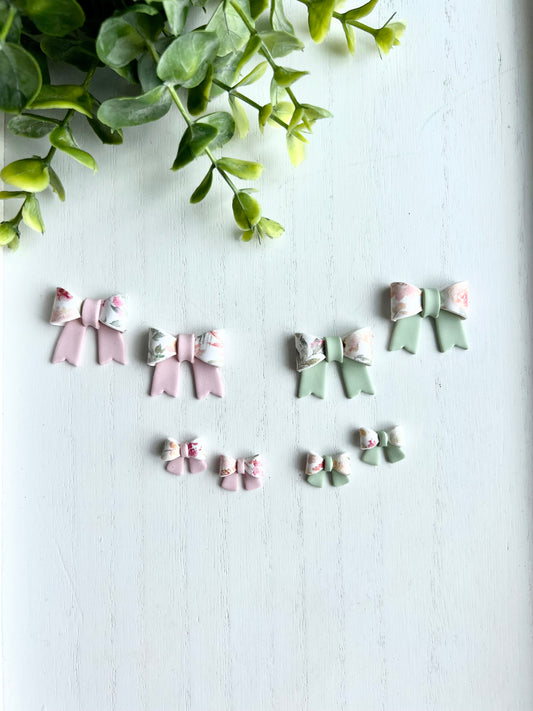 Spring Floral Bow Studs