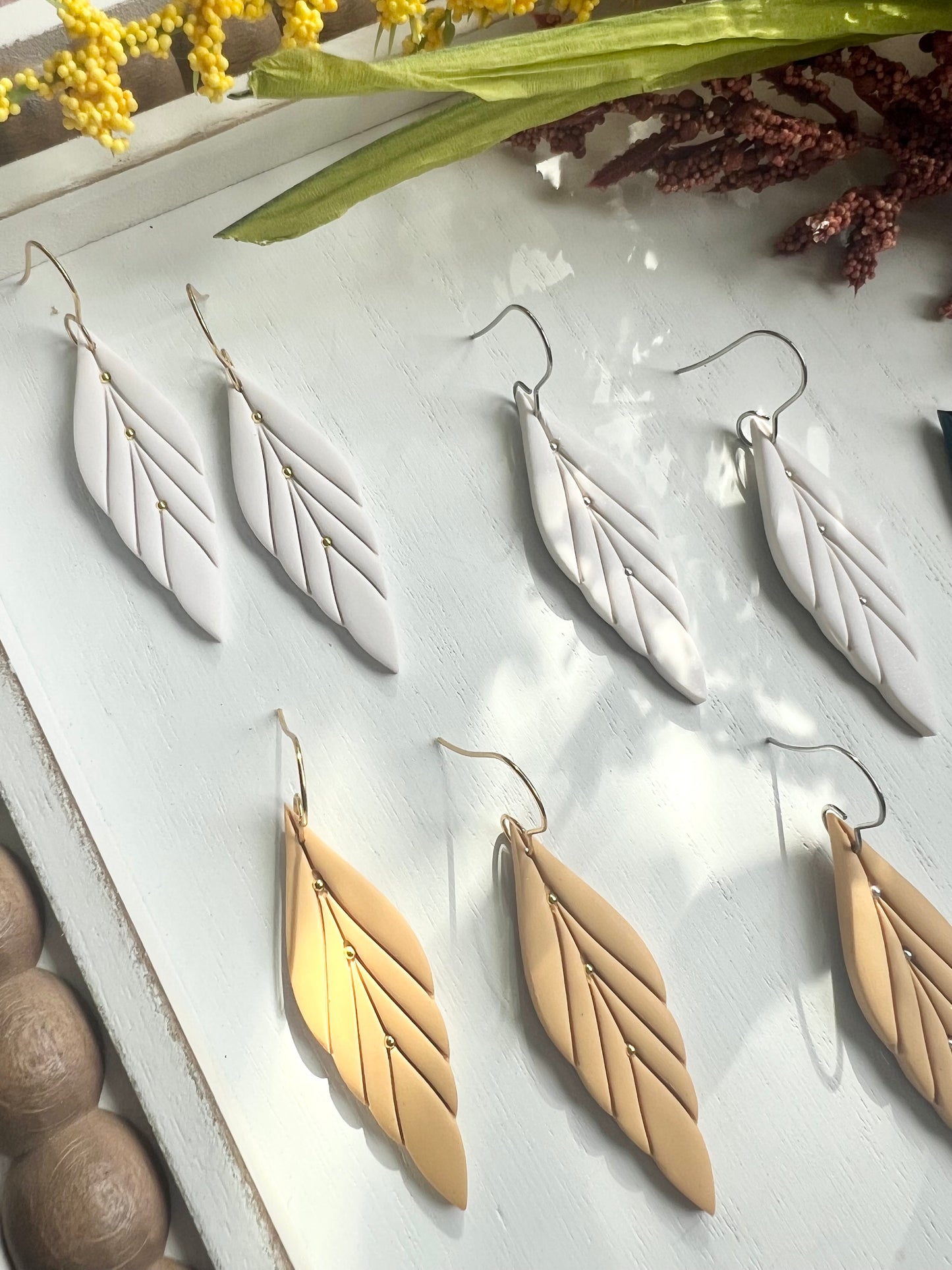 Beaded Leaf Dangles