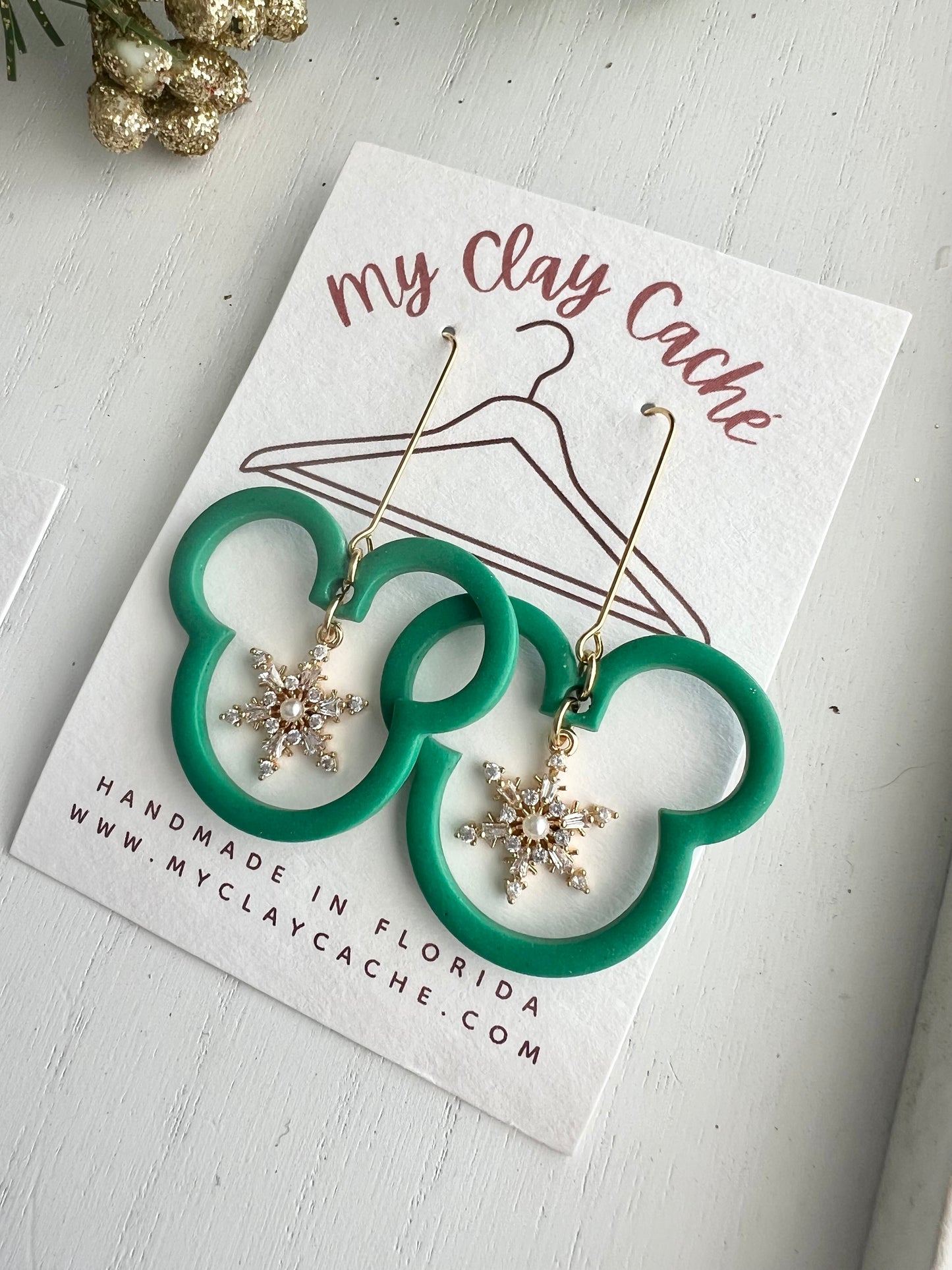 Mickey Snowflake Dangles