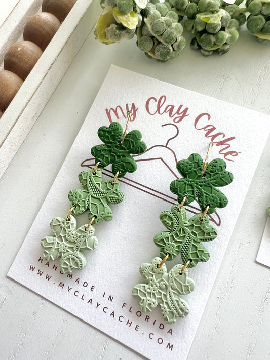 Ombré Clover Dangles