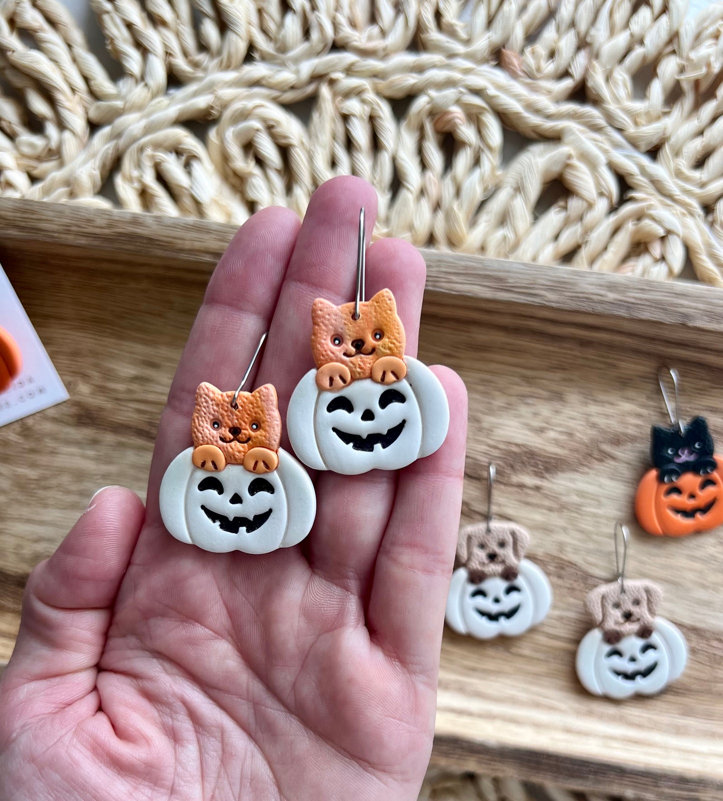 Kitty and Dog Pumpkin Hoops