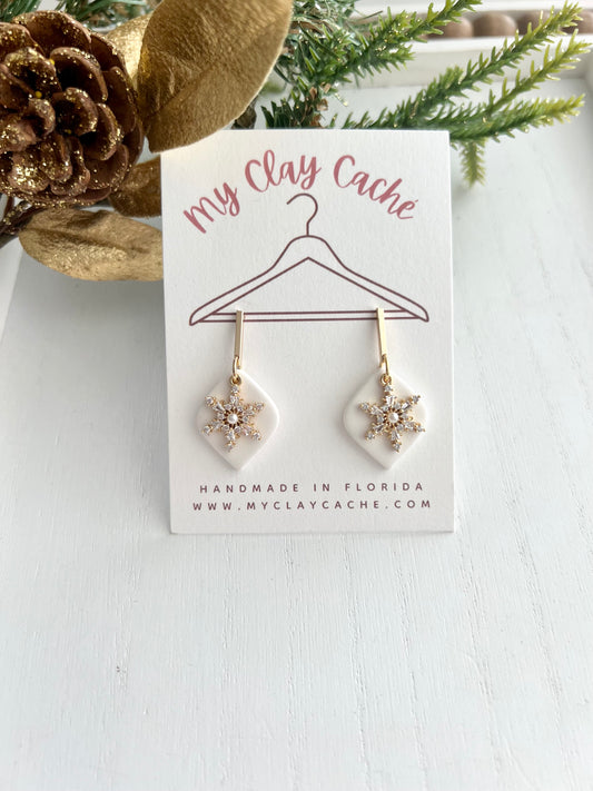 Dainty Snowflake Dangles