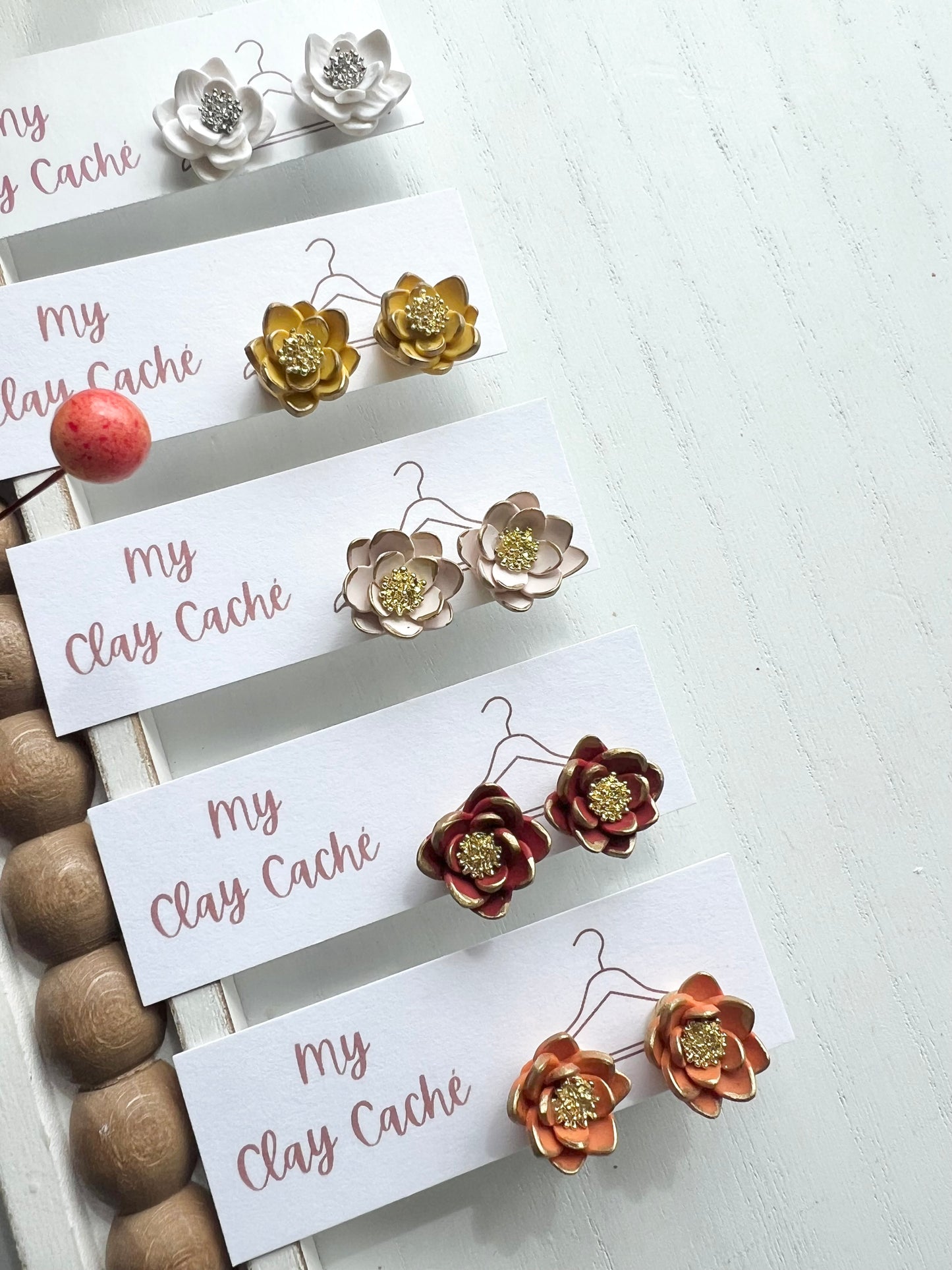 Small Floral Studs (multiple colors)