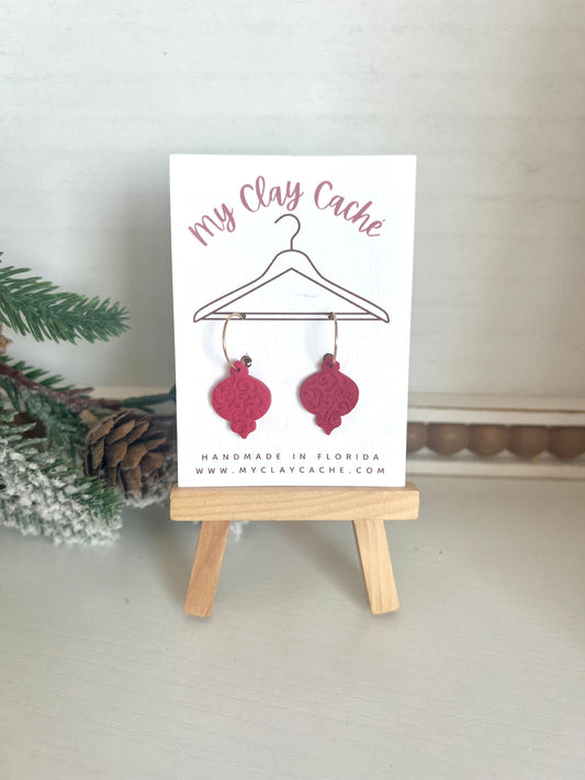 Dainty Red Ornament Hoop