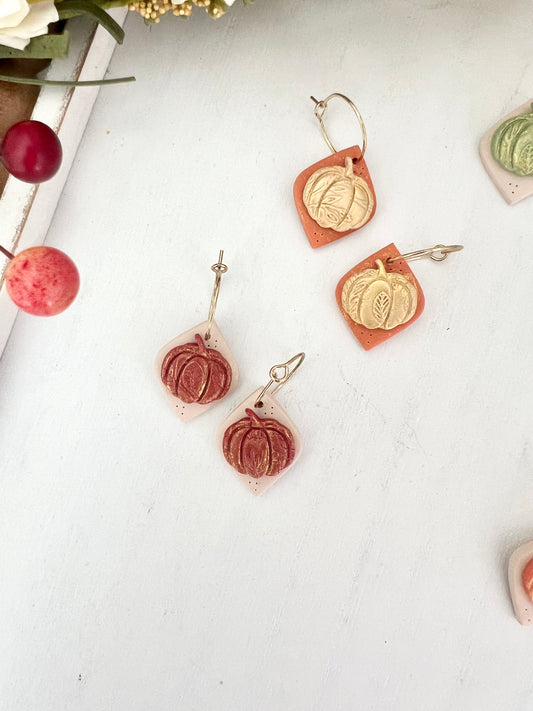 Dainty Pumpkin Hoops