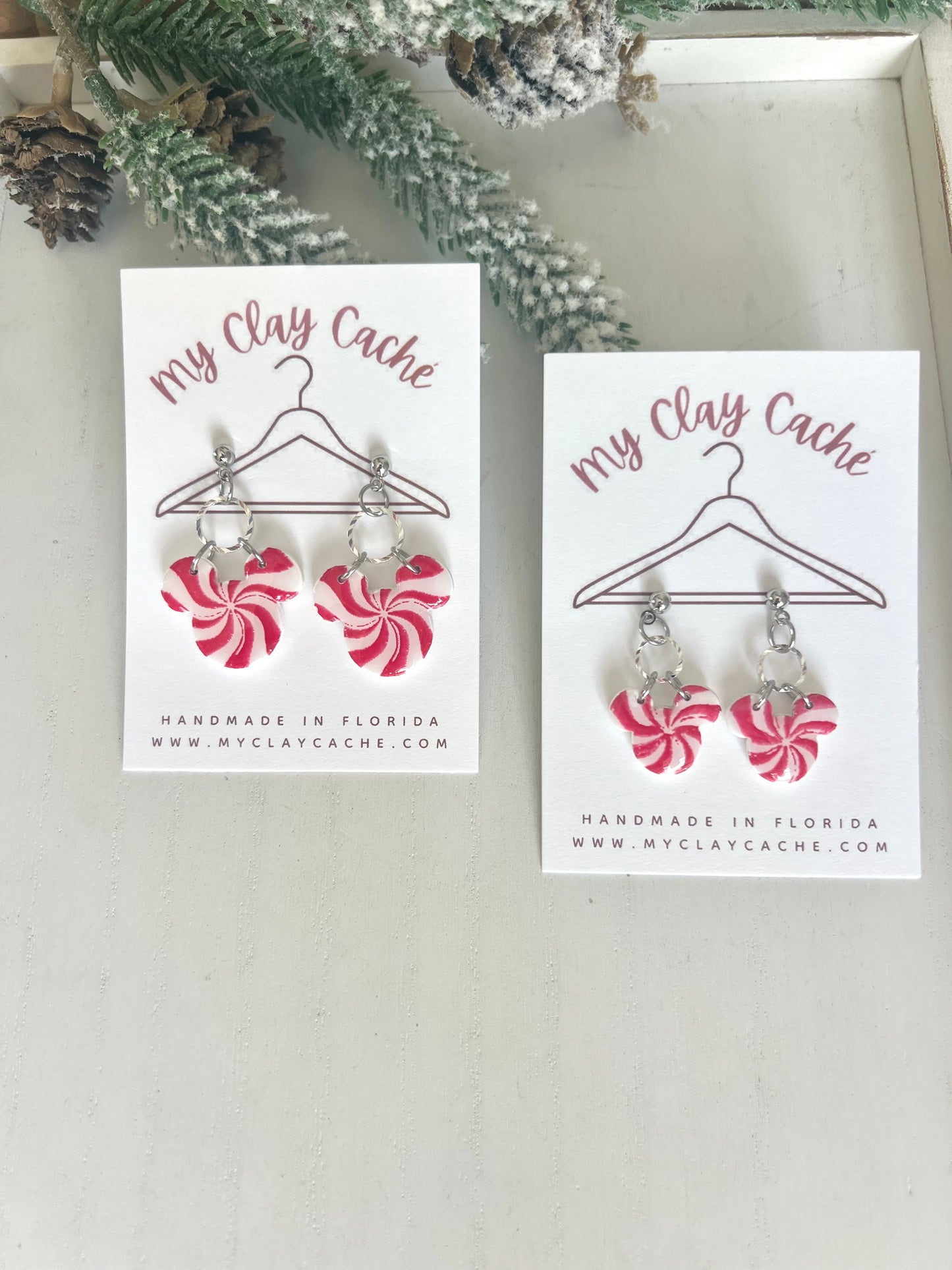 Peppermint Mickey Dangles