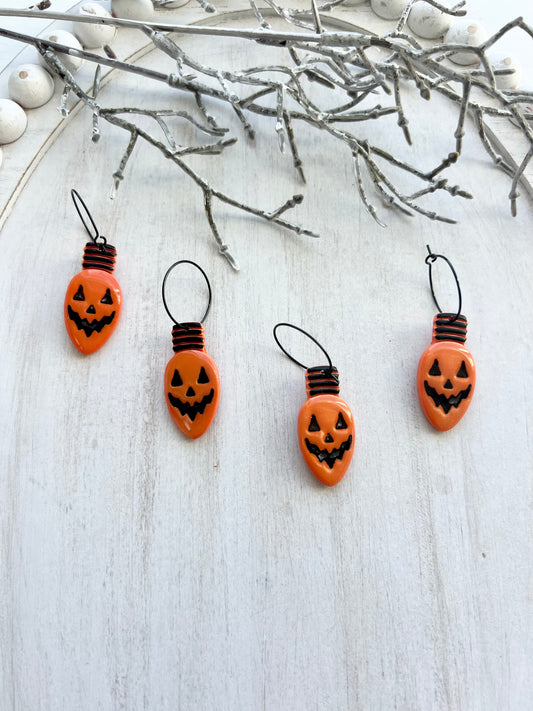Jack-O-Lantern Bulb Hoops