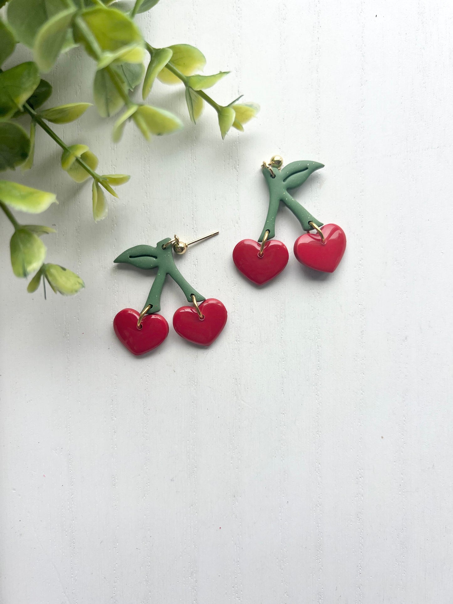 Cherry Heart Dangles