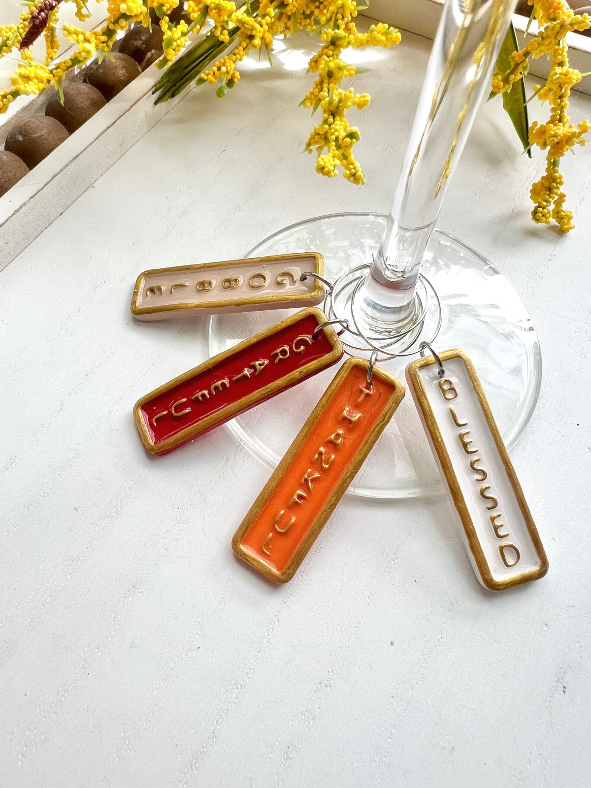 Thanksgiving Wine Charms