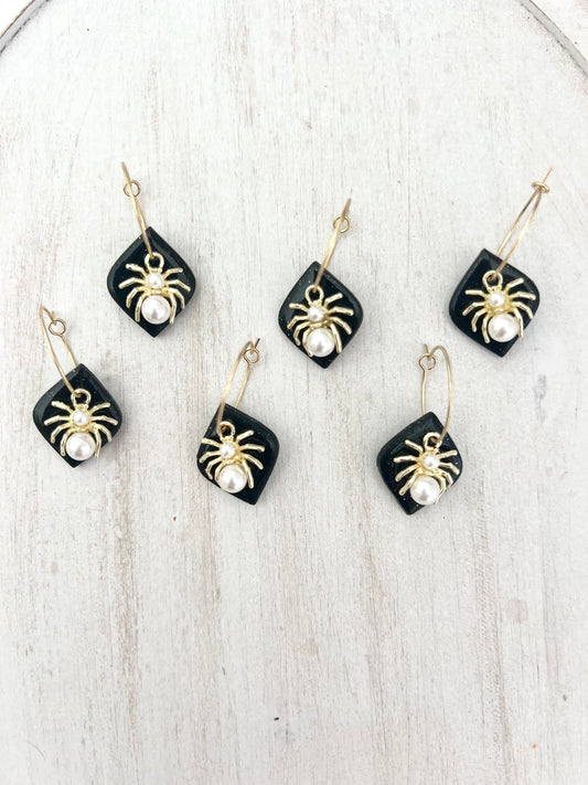 Elegant Spider Hoops