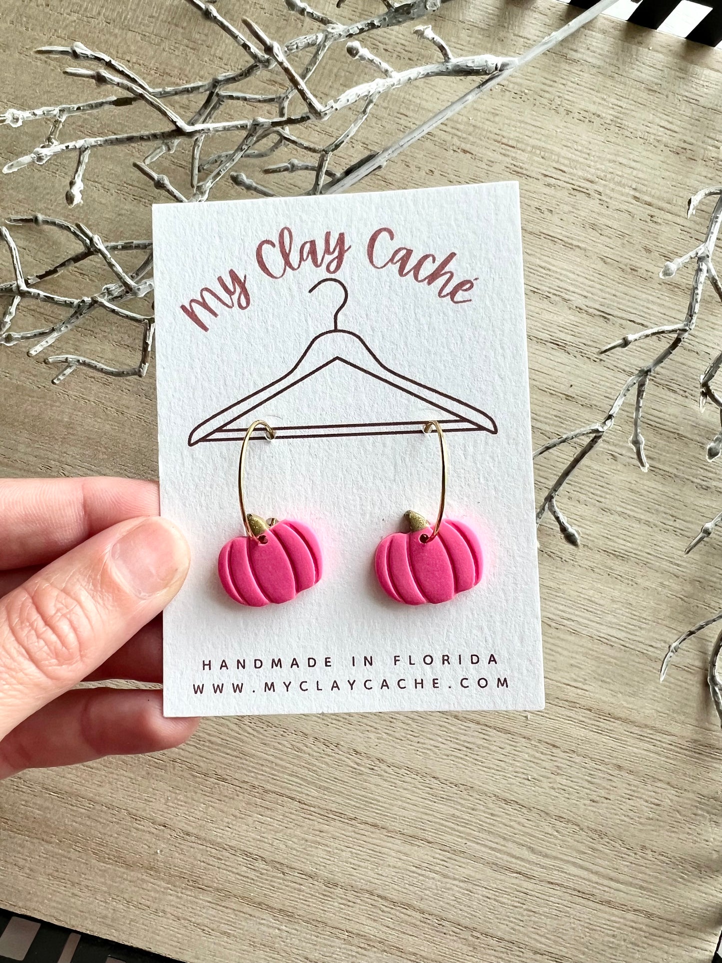 Hot Pink Pumpkin Hoops