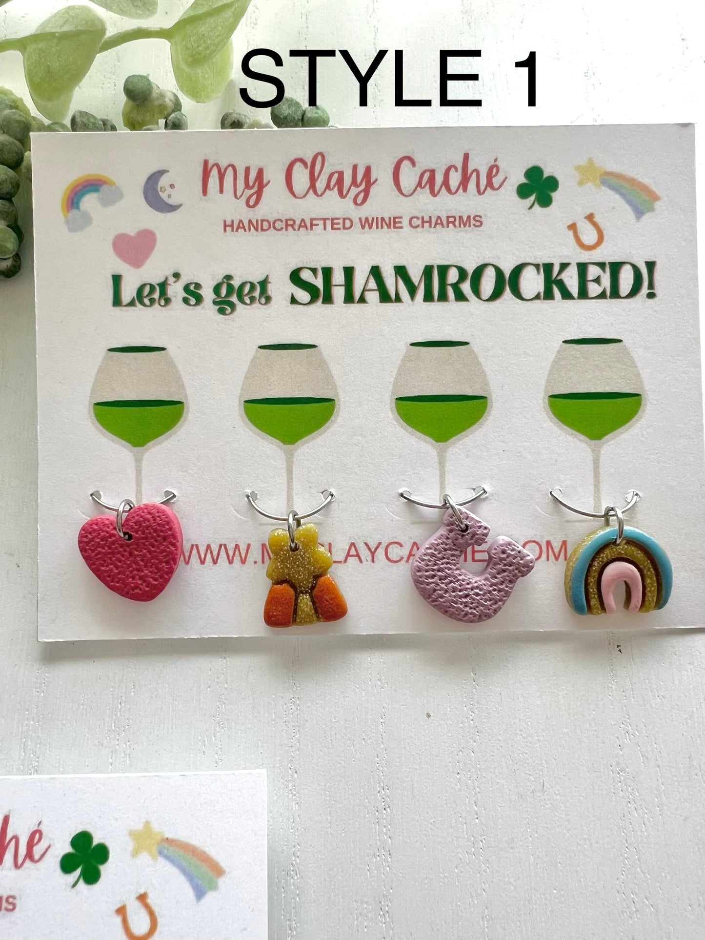 St. Patrick’s Day Wine Charms