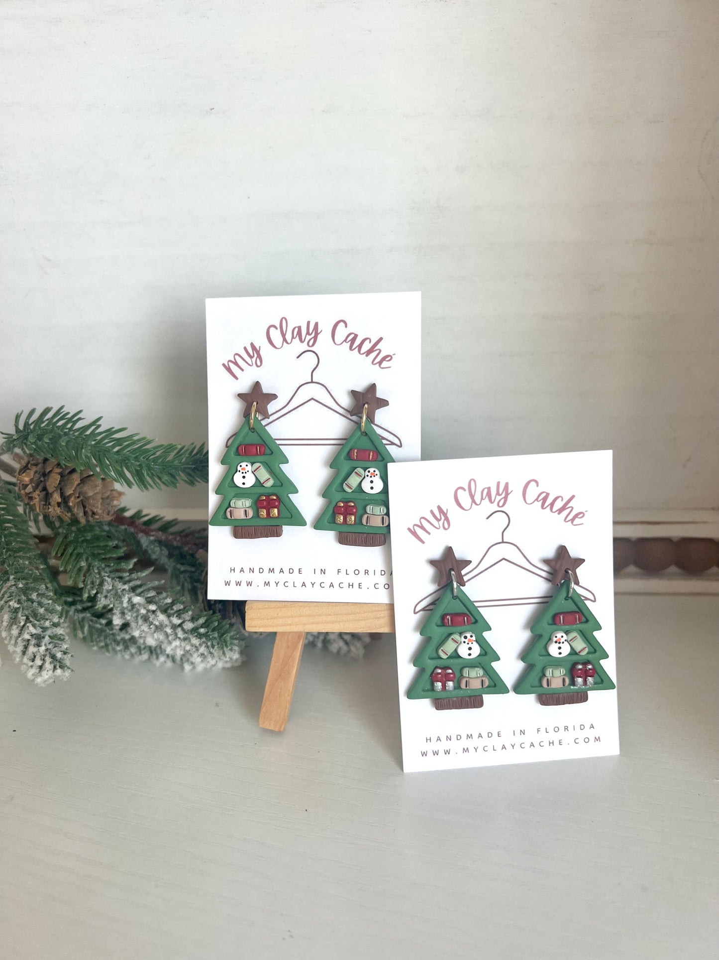 Bookshelf Christmas Trees