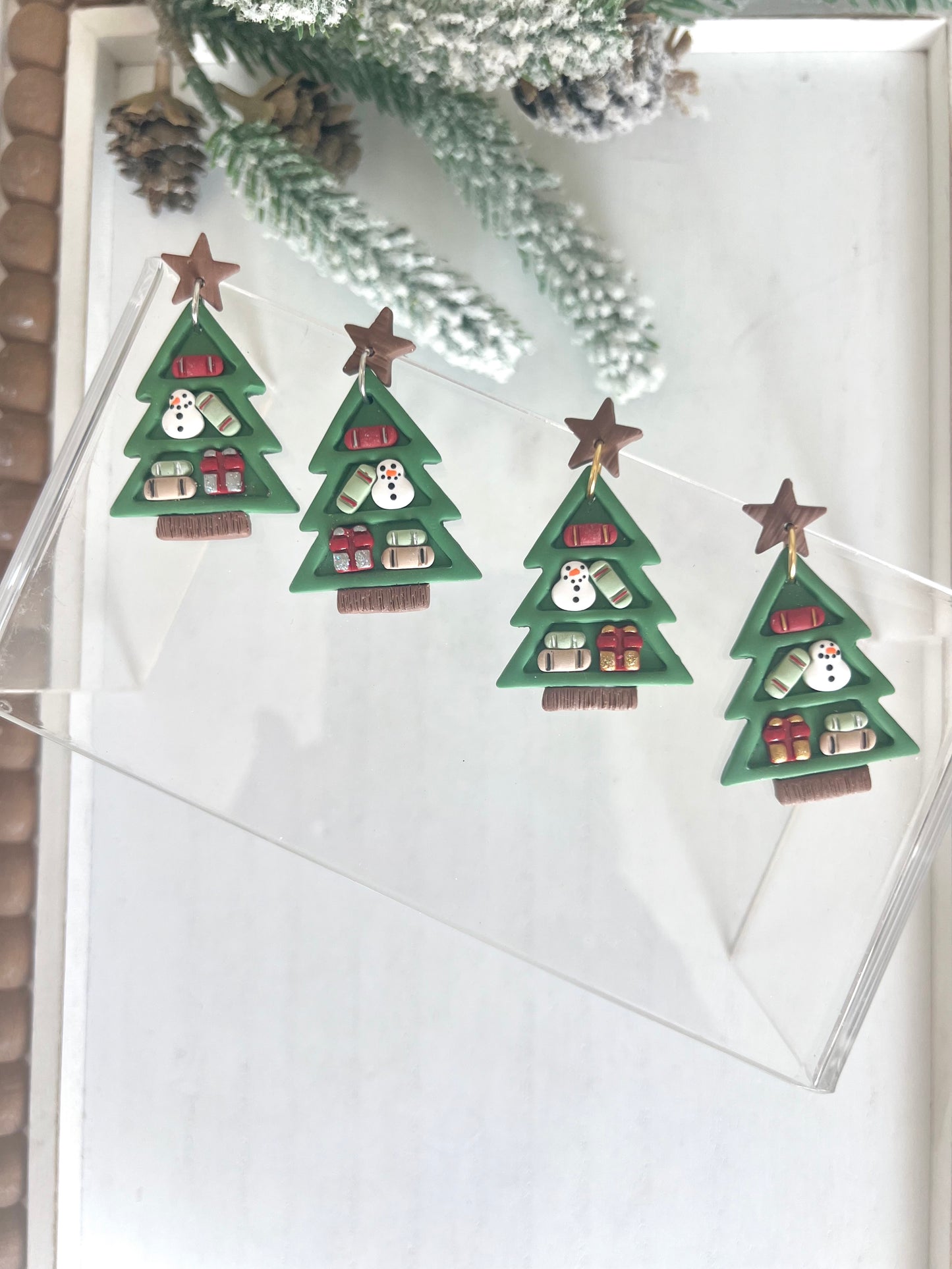 Bookshelf Christmas Trees