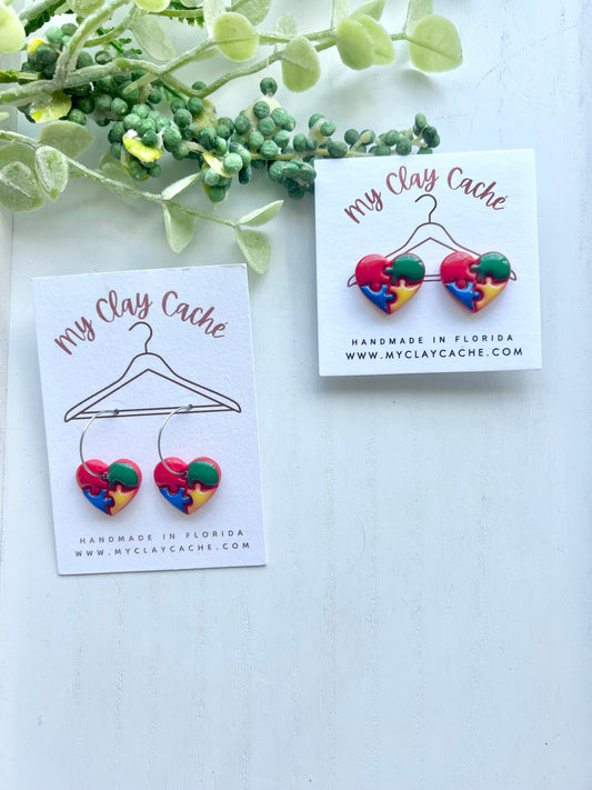 Autistic Awareness Puzzle Earrings (various styles)